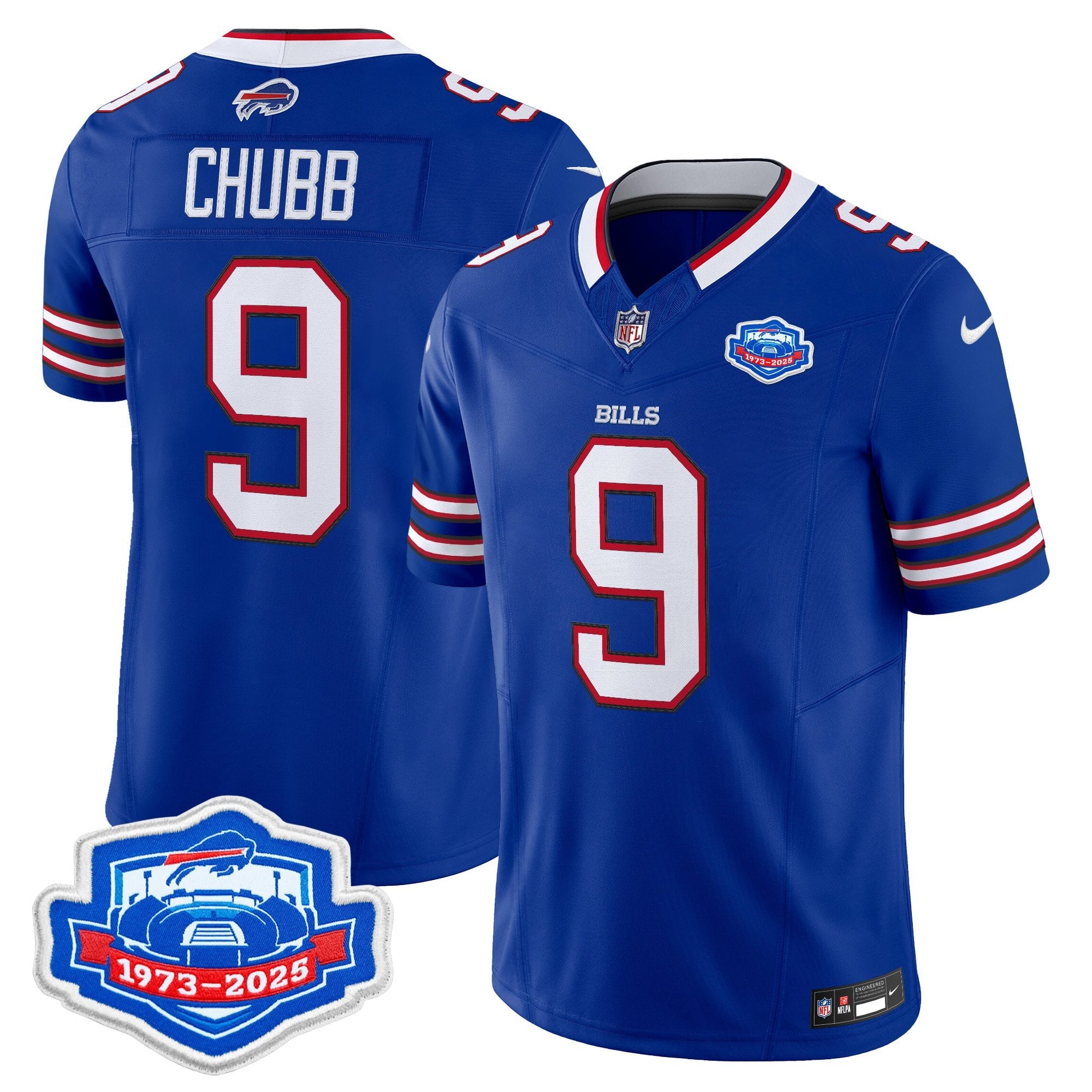 Men's Buffalo Bills 1973 - 2025 Farewell Season Patch Vapor Limited Jersey - All Stitched