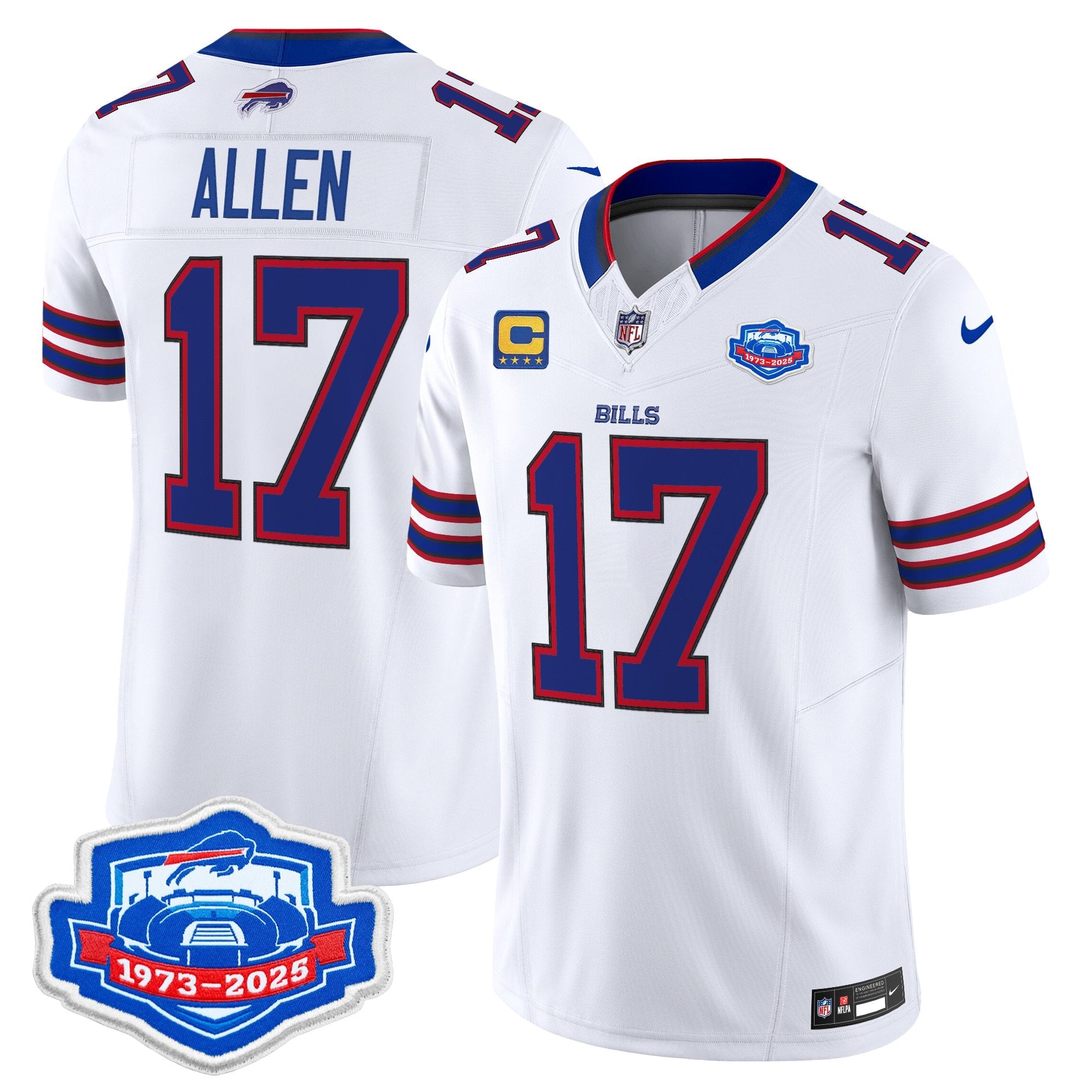 Men's Buffalo Bills 1973 - 2025 Farewell Season Patch Vapor Limited Jersey - All Stitched