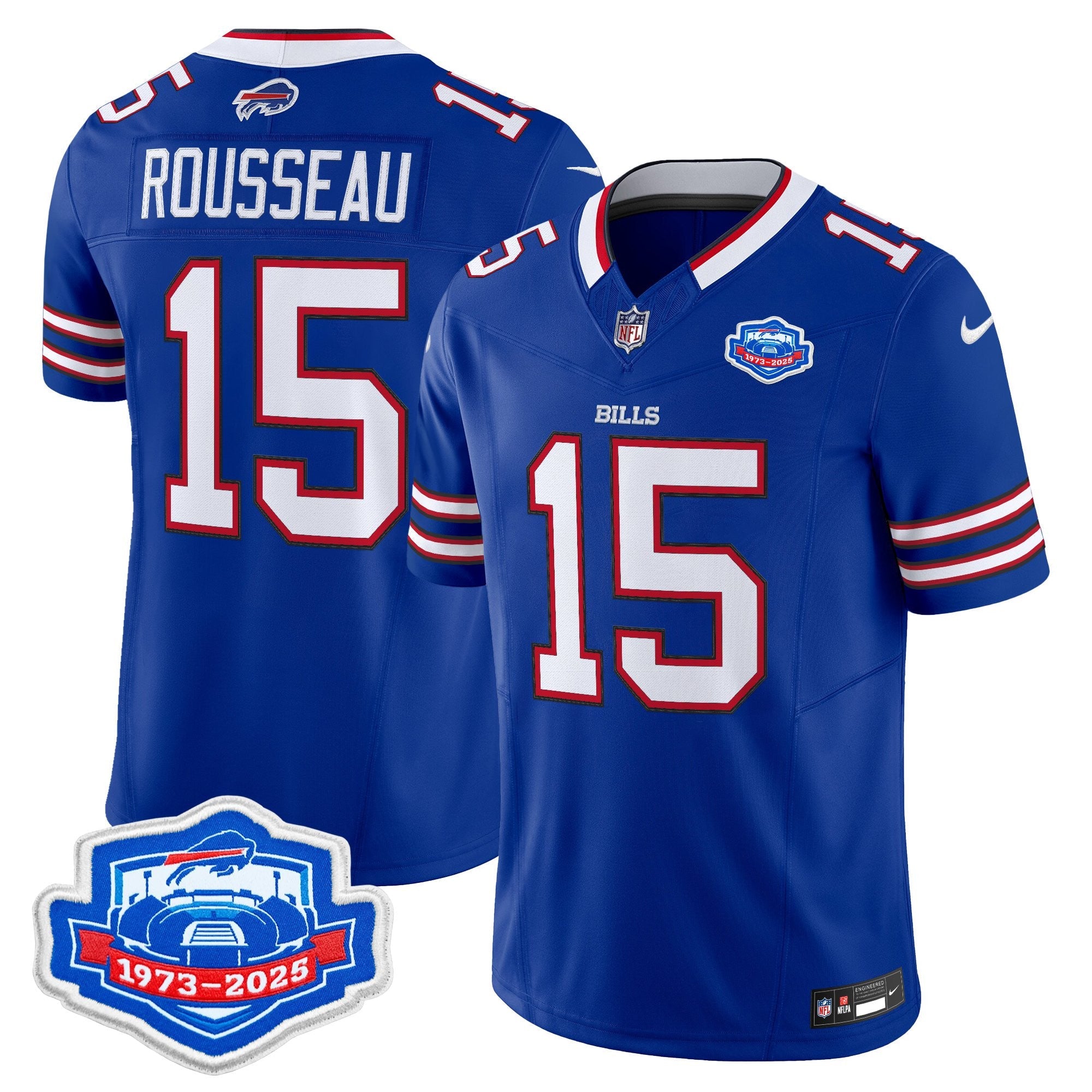Men's Buffalo Bills 1973 - 2025 Farewell Season Patch Vapor Limited Jersey - All Stitched