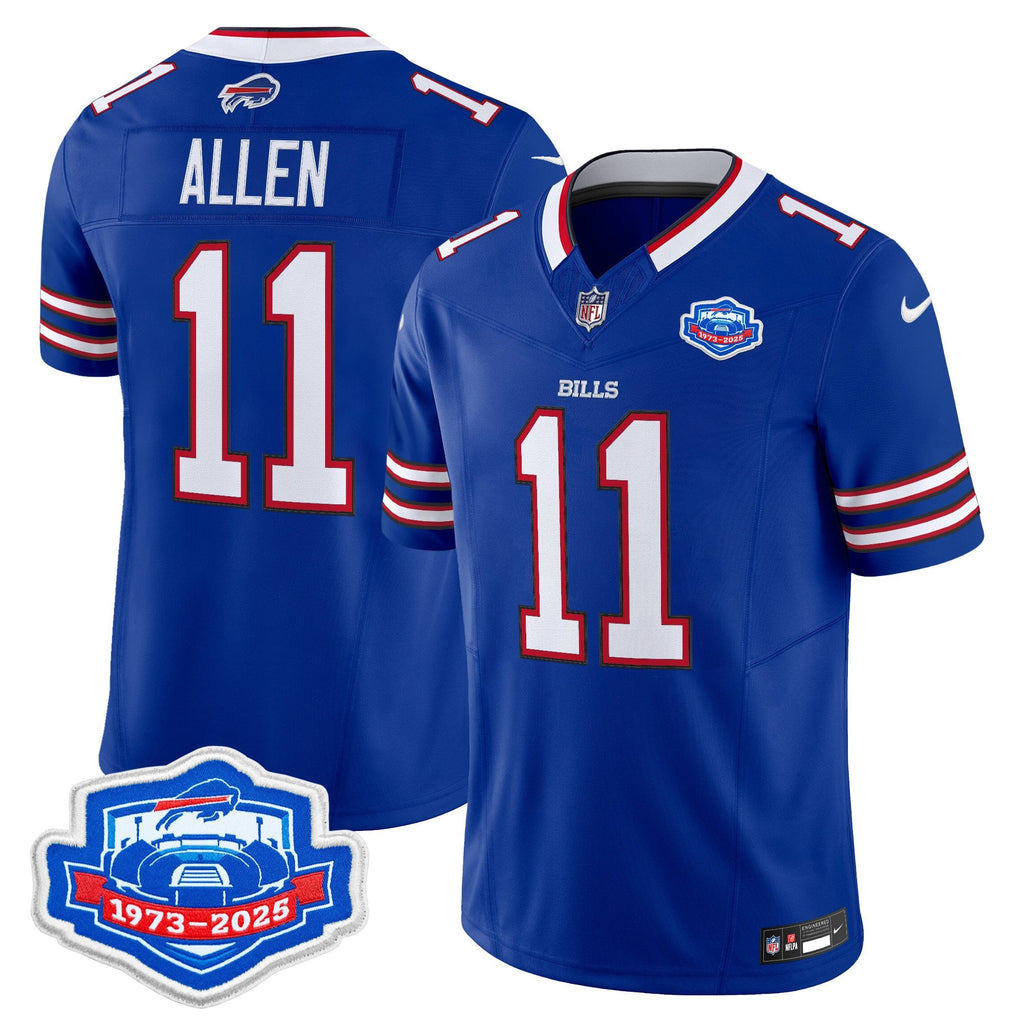 Men's Buffalo Bills 1973 - 2025 Farewell Season Patch Vapor Limited Jersey - All Stitched
