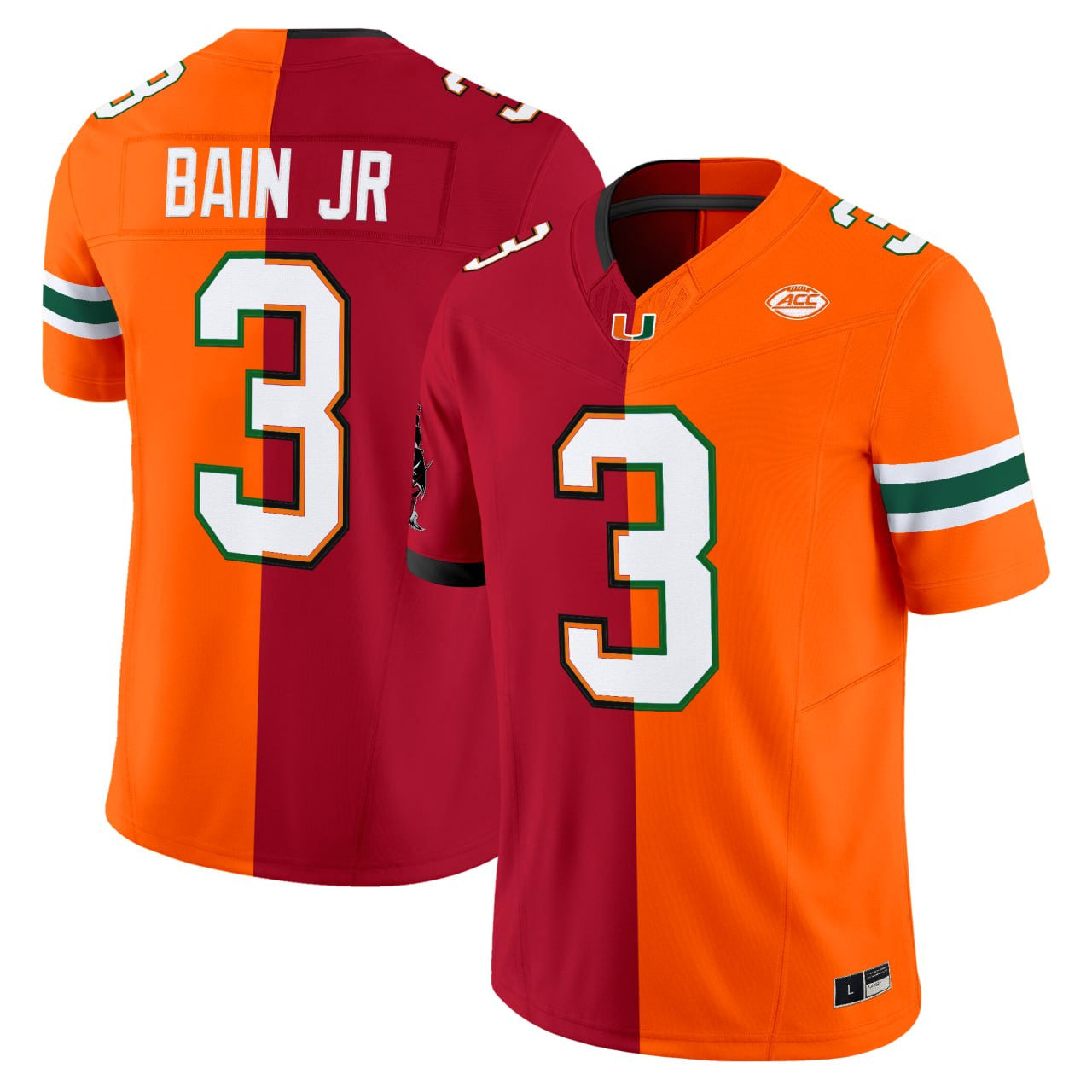 Rueben Bain Jr. Tampa Bay Buccaneers x Miami Hurricanes Split Vapor Limited Jersey - Stitched