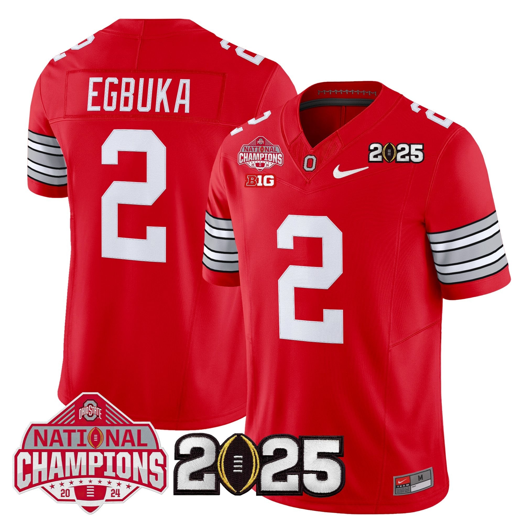 OSU 2026 "Tunnel Vision" National Champions Patch Vapor Limited Jersey - Stitched