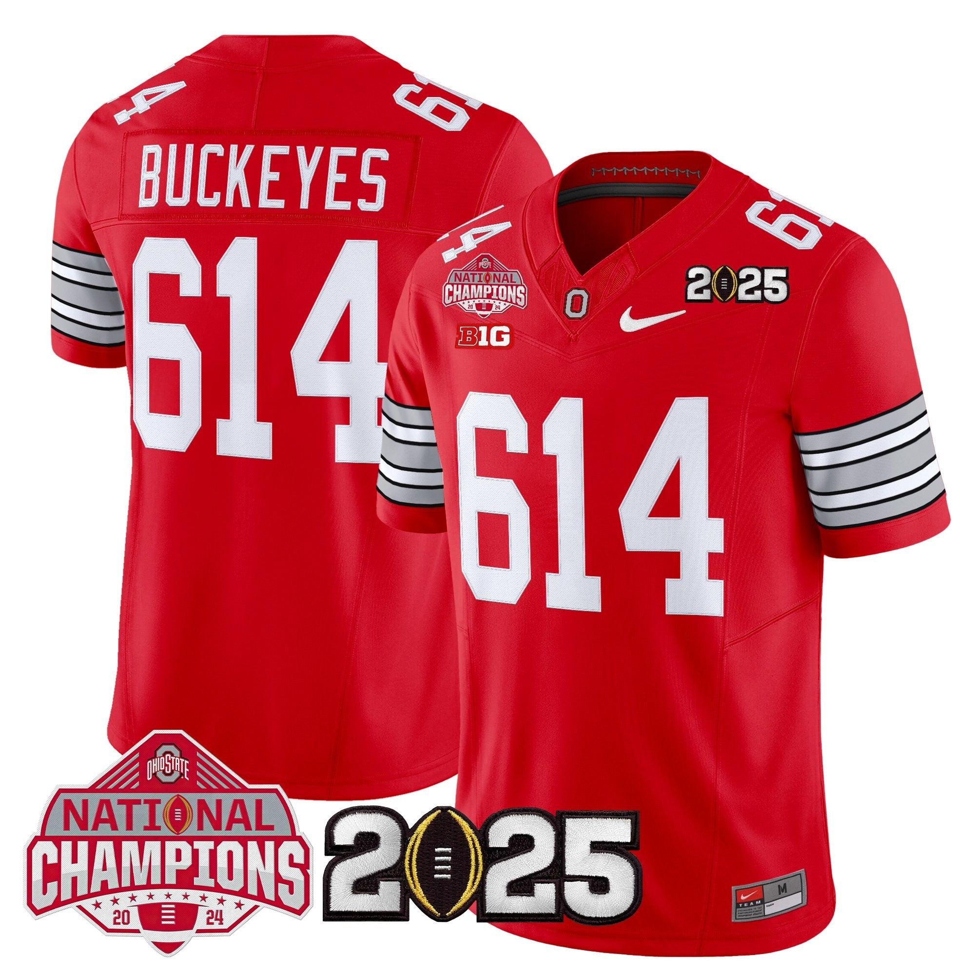 OSU 2026 "Tunnel Vision" National Champions Patch Vapor Limited Jersey - Stitched