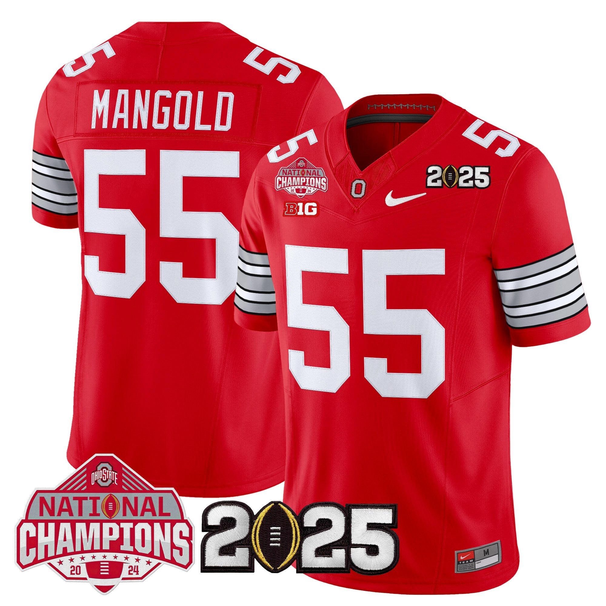 OSU 2026 "Tunnel Vision" National Champions Patch Vapor Limited Jersey - Stitched