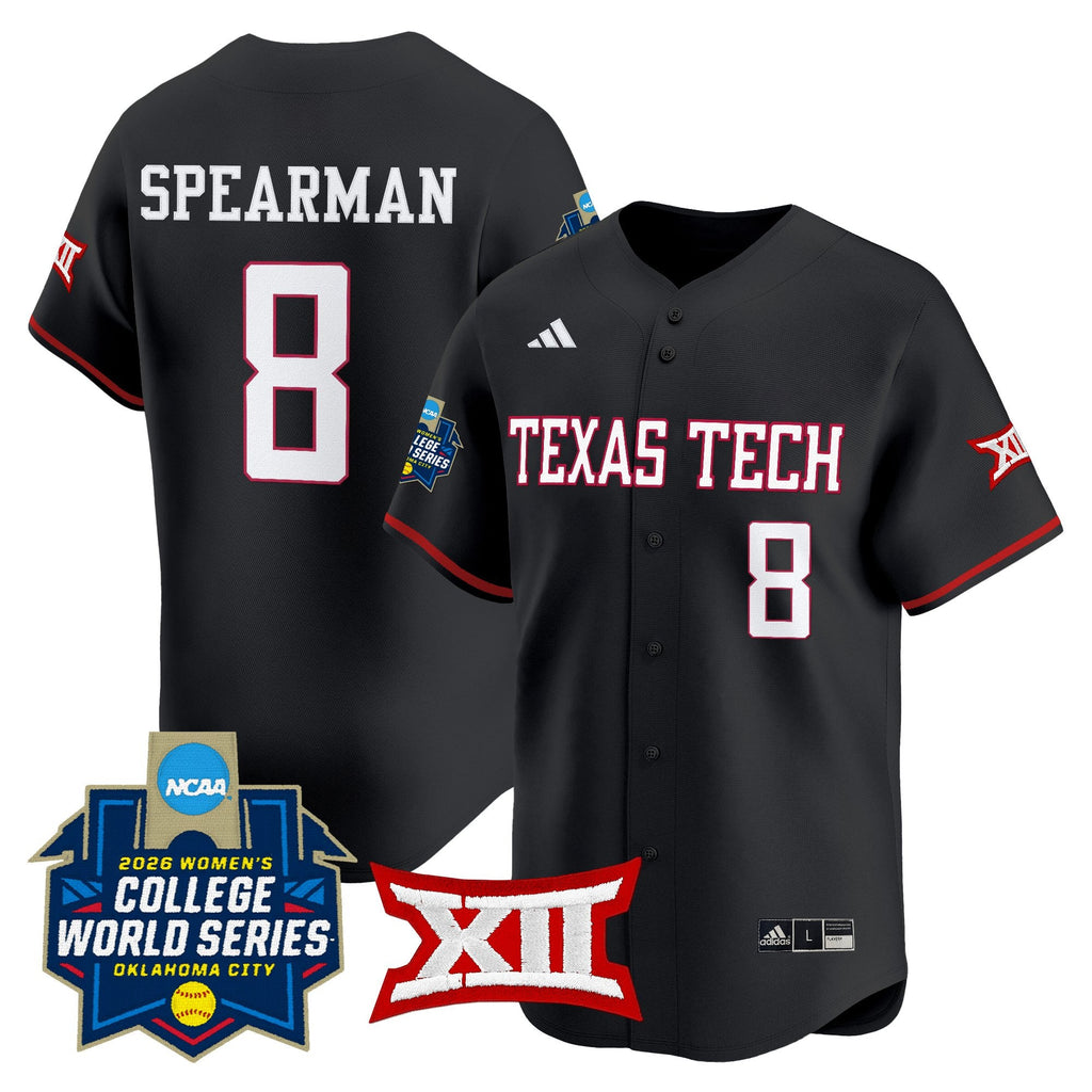 Men's size - Texas Tech Red Raiders Softball 2026 World Series (WCWS) Vapor Premier Limited Jersey - All Stitched
