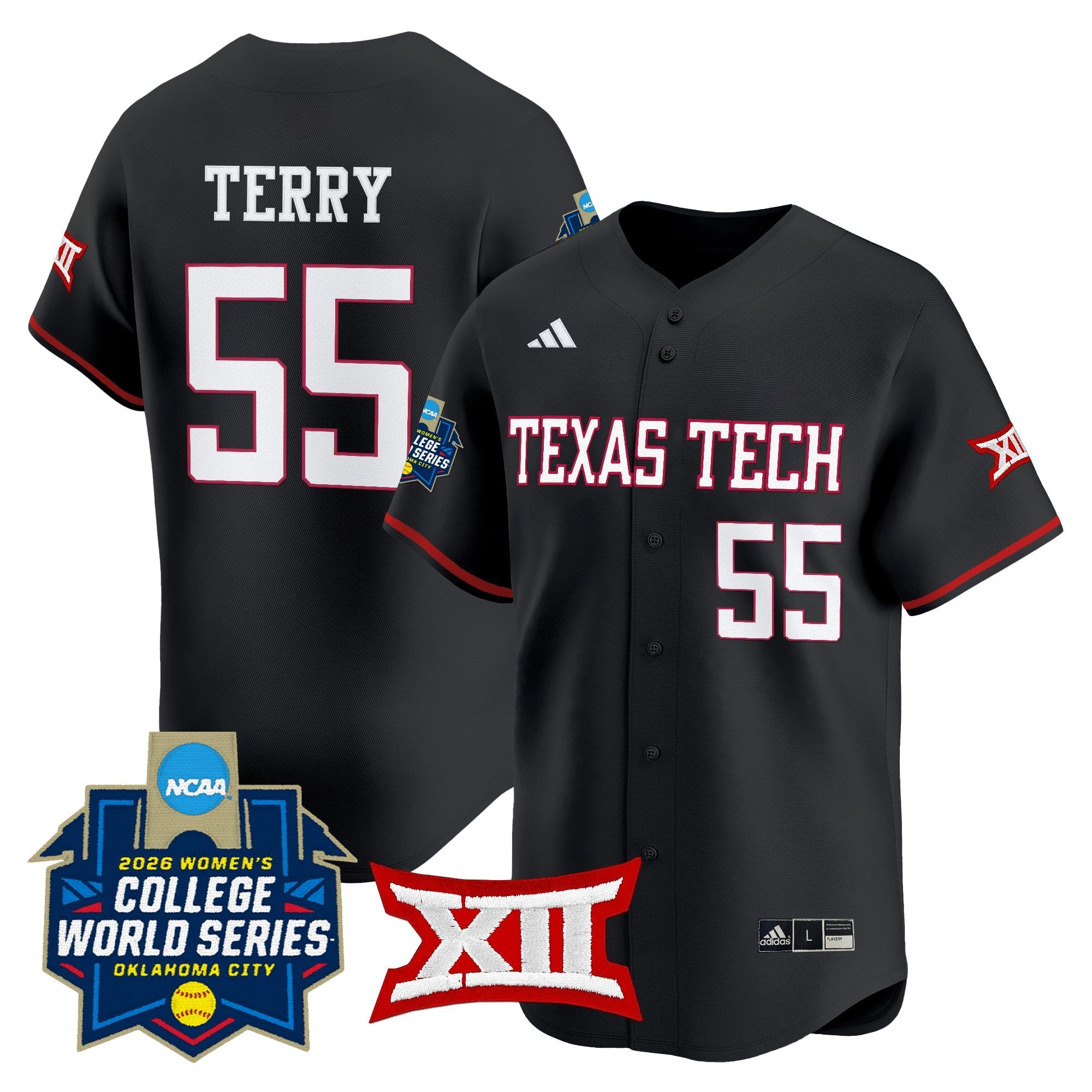 Men's size - Texas Tech Red Raiders Softball 2026 World Series (WCWS) Vapor Premier Limited Jersey - All Stitched