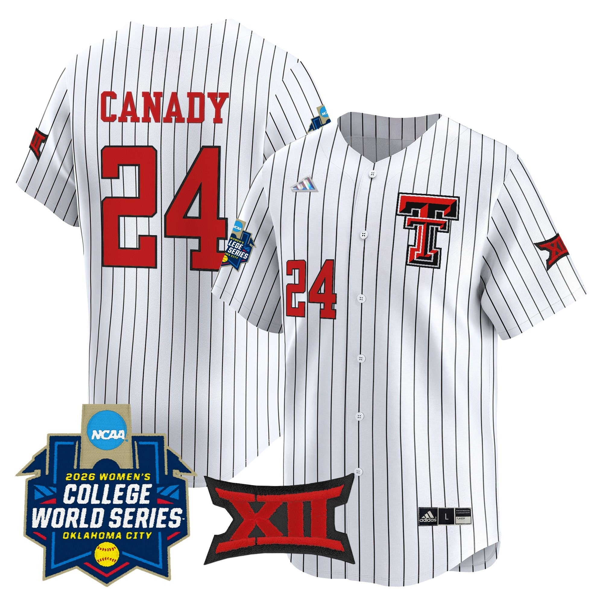 Men's size - Texas Tech Red Raiders Softball 2026 World Series (WCWS) Vapor Premier Limited Jersey - All Stitched