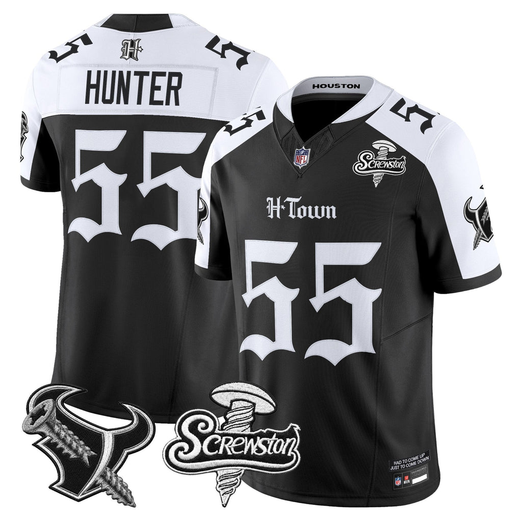 Men's Houston Texans DJ Screw Vapor Limited Jersey - Gothic Edition - All Stitched