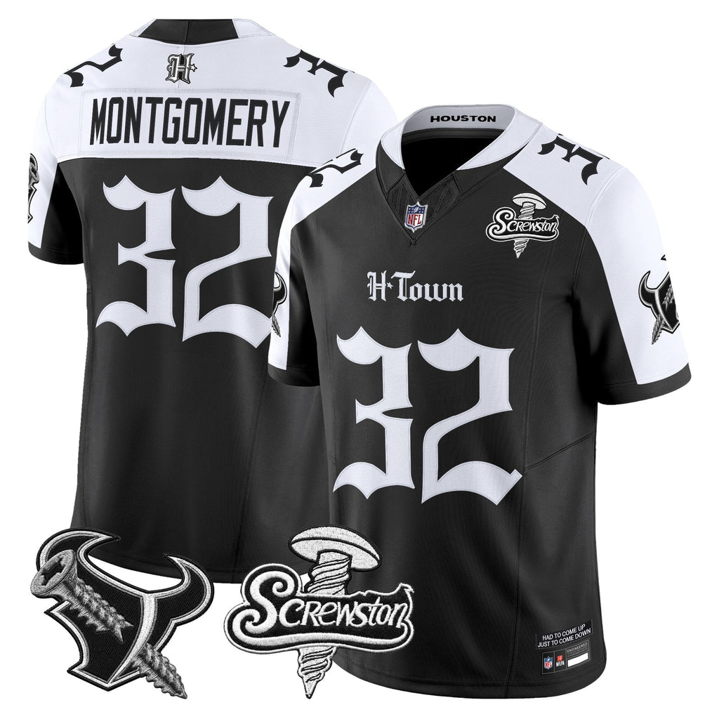 Men's Houston Texans DJ Screw Vapor Limited Jersey - Gothic Edition - All Stitched
