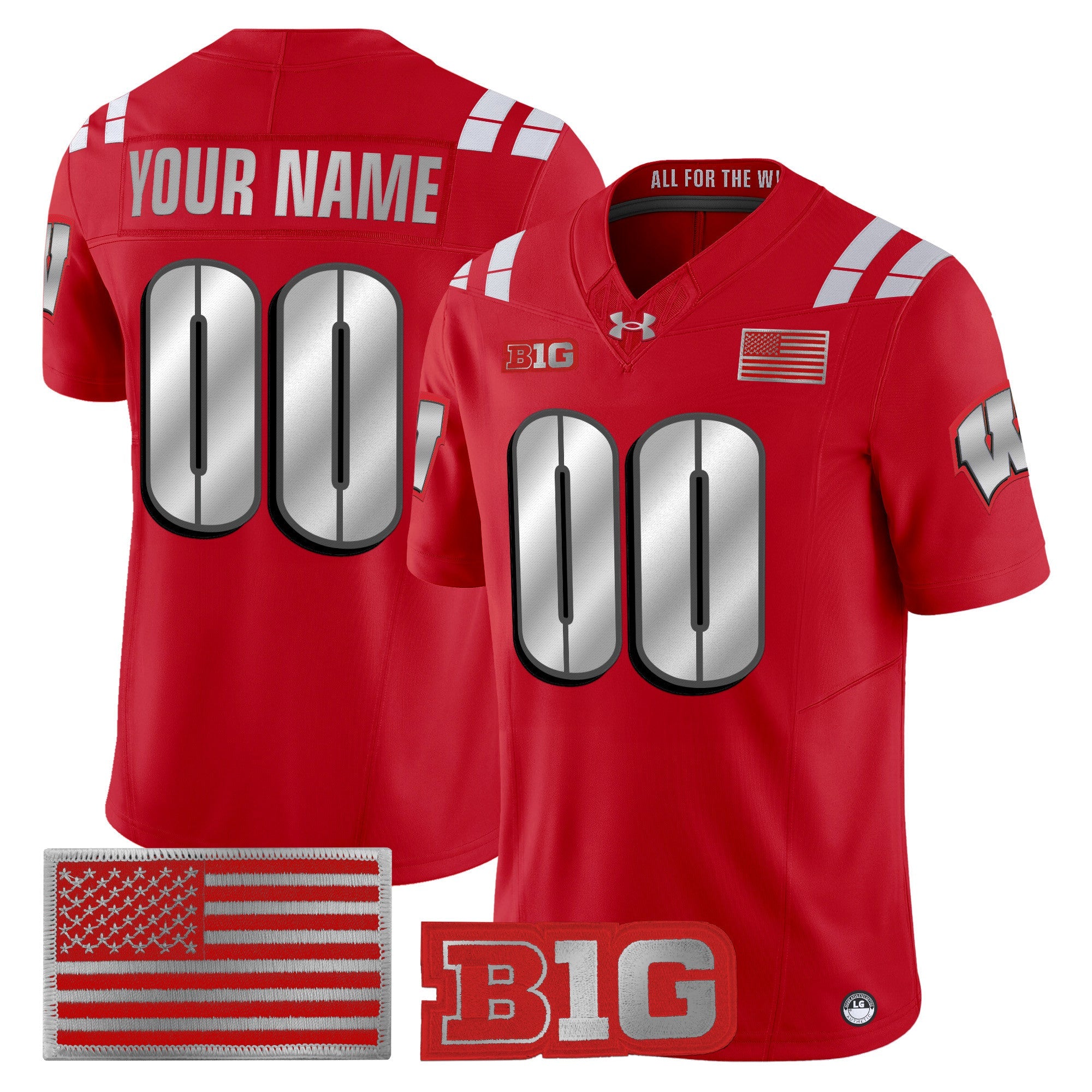Wisconsin Badgers 2026 Lambeau Vapor Limited Custom Jersey - Stitched