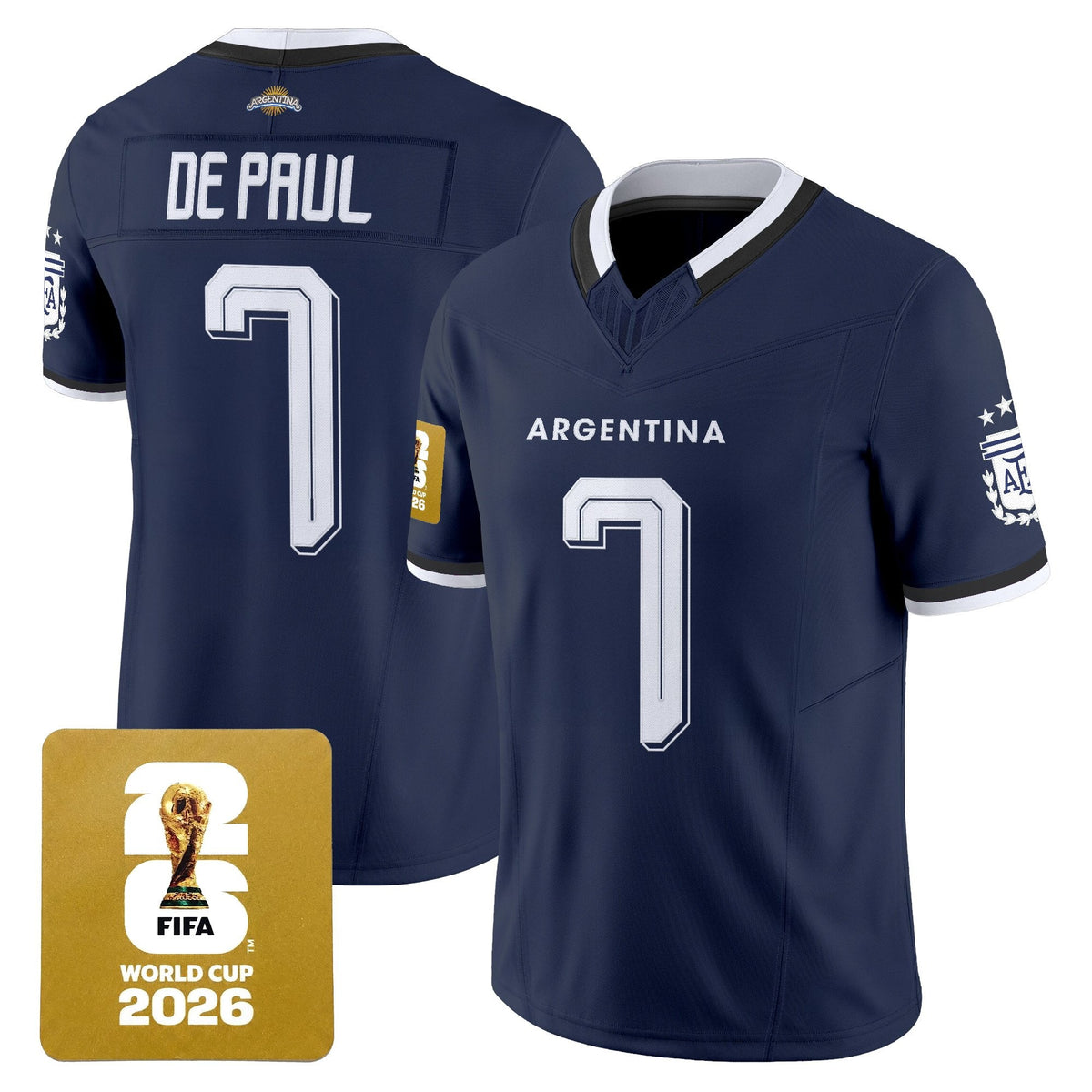 Argentina 2026 World Cup Vapor Football Jersey - Stitched