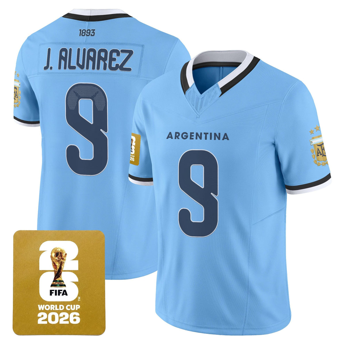 Argentina 2026 World Cup Vapor Football Jersey - Stitched