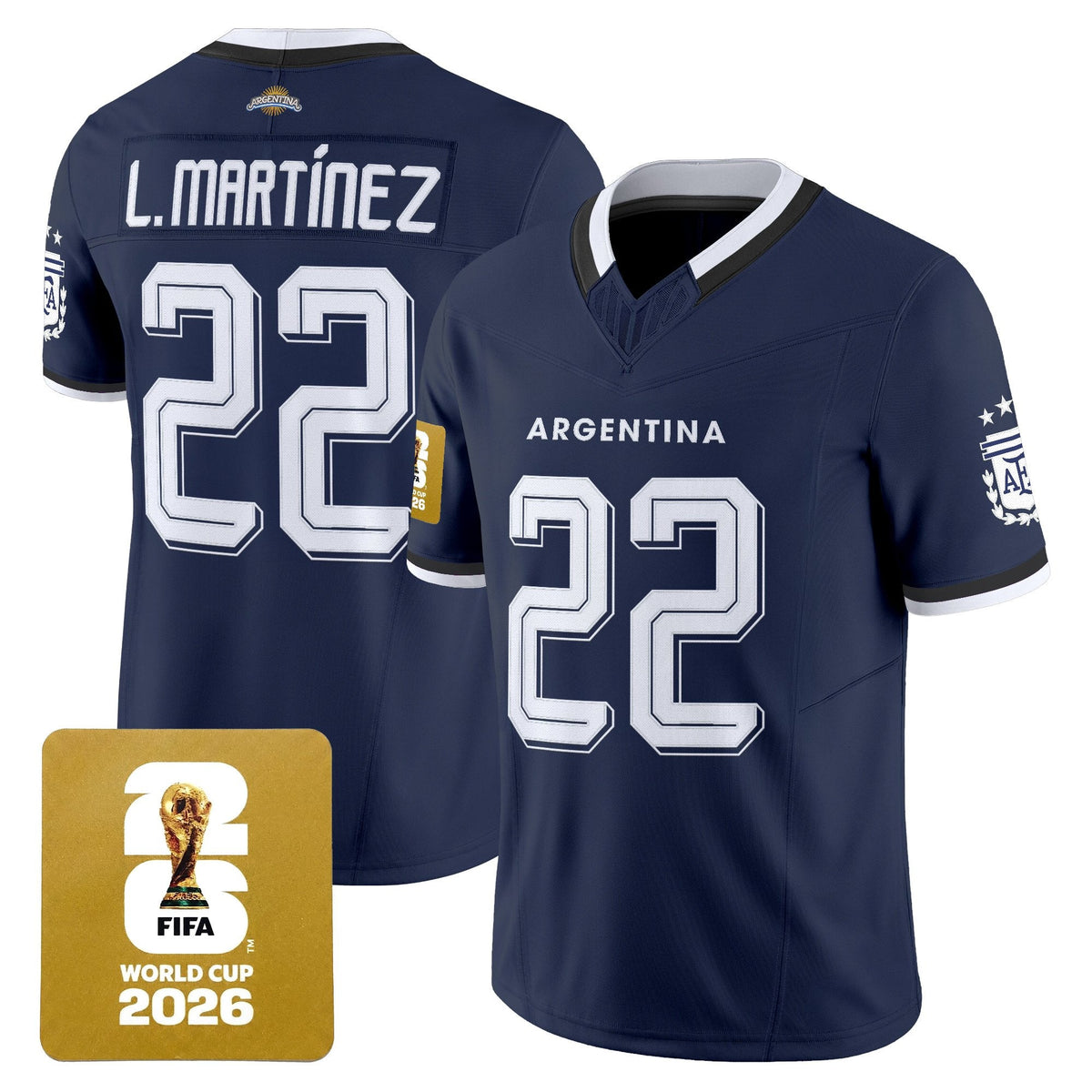 Argentina 2026 World Cup Vapor Football Jersey - Stitched