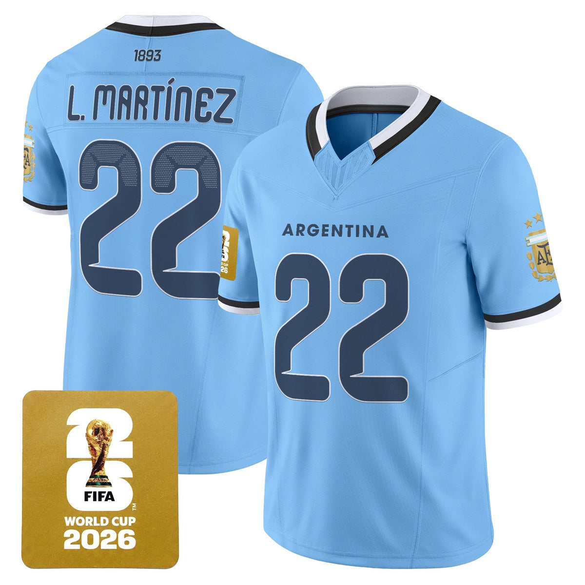 Argentina 2026 World Cup Vapor Football Jersey - Stitched