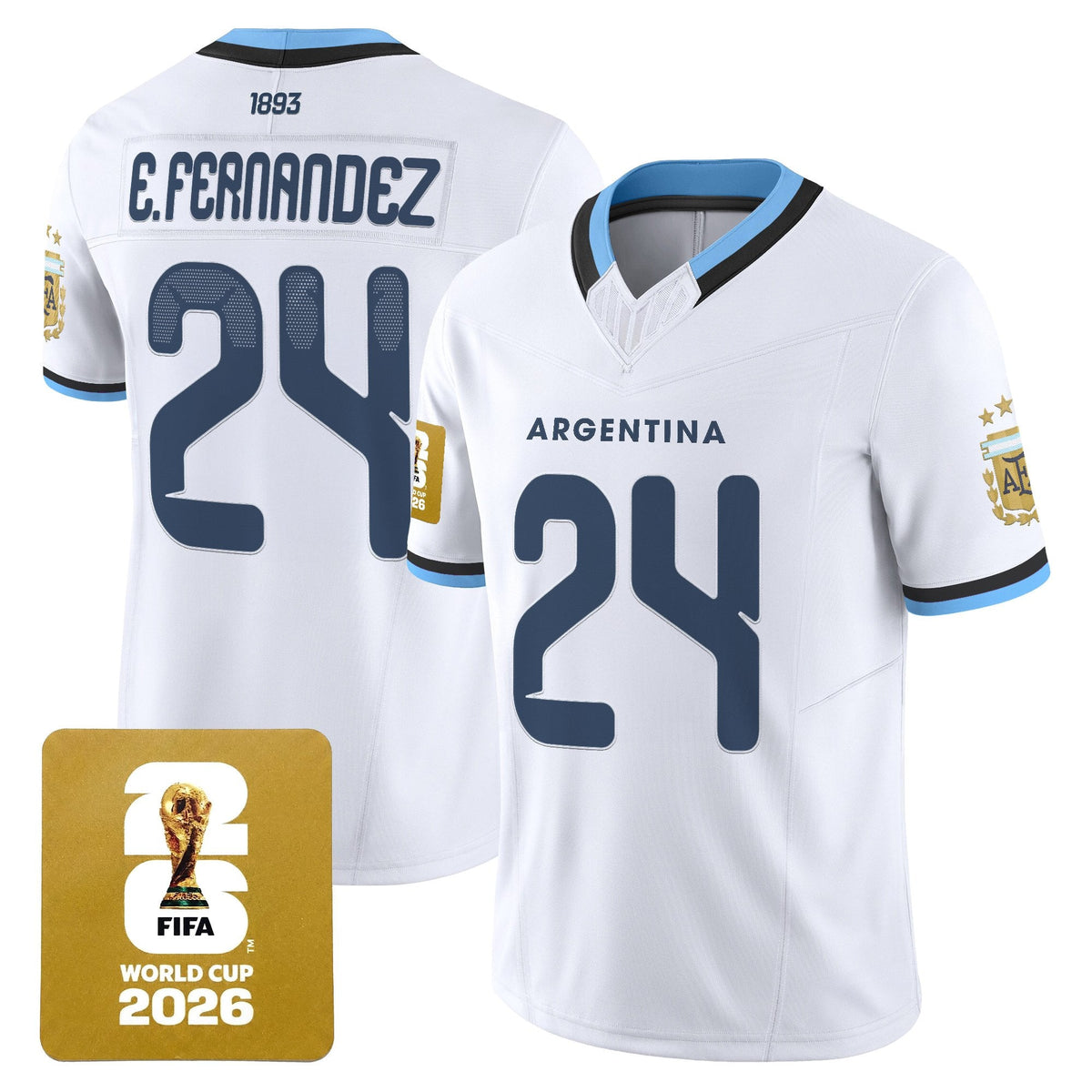 Argentina 2026 World Cup Vapor Football Jersey - Stitched