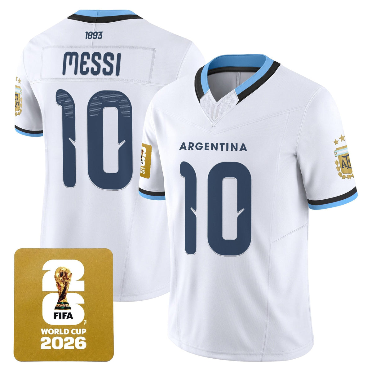 Argentina 2026 World Cup Vapor Football Jersey - Stitched