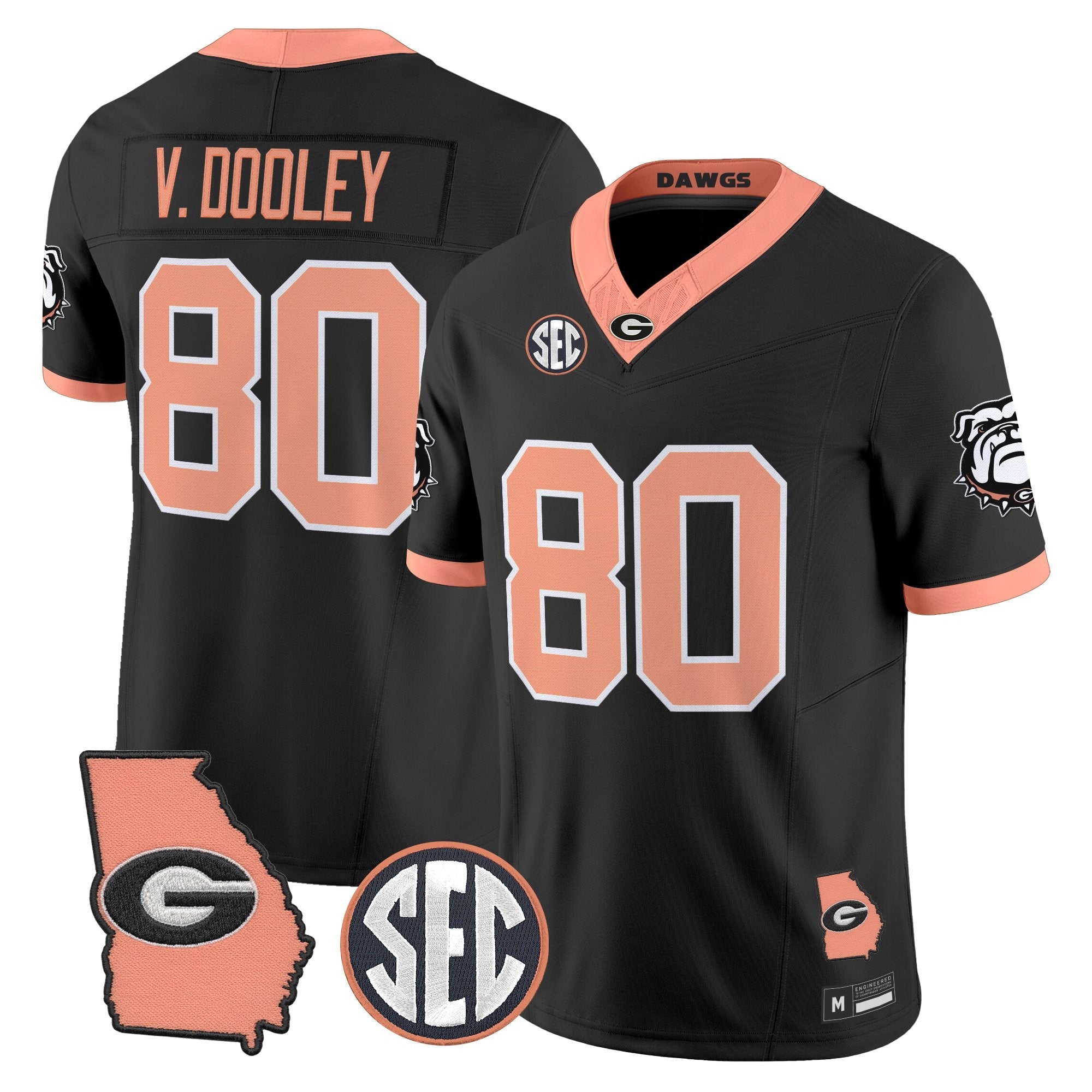 UGA The Big Peach Vapor Limited Jersey - Stitched