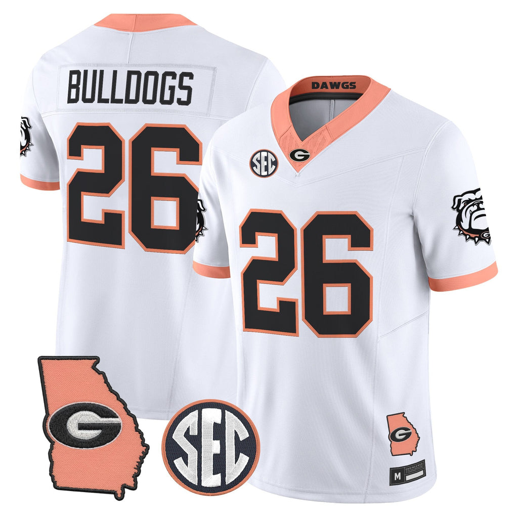 UGA The Big Peach Vapor Limited Jersey - Stitched