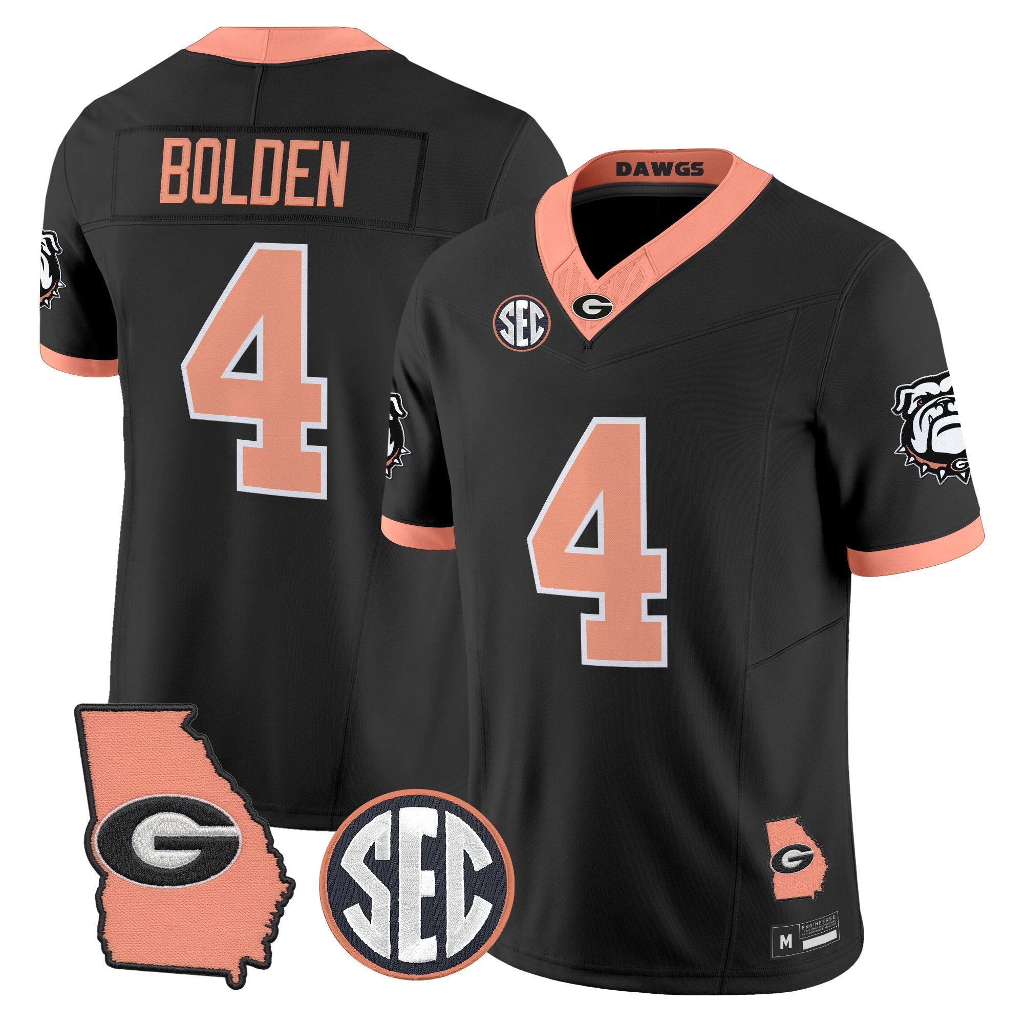 UGA The Big Peach Vapor Limited Jersey - Stitched