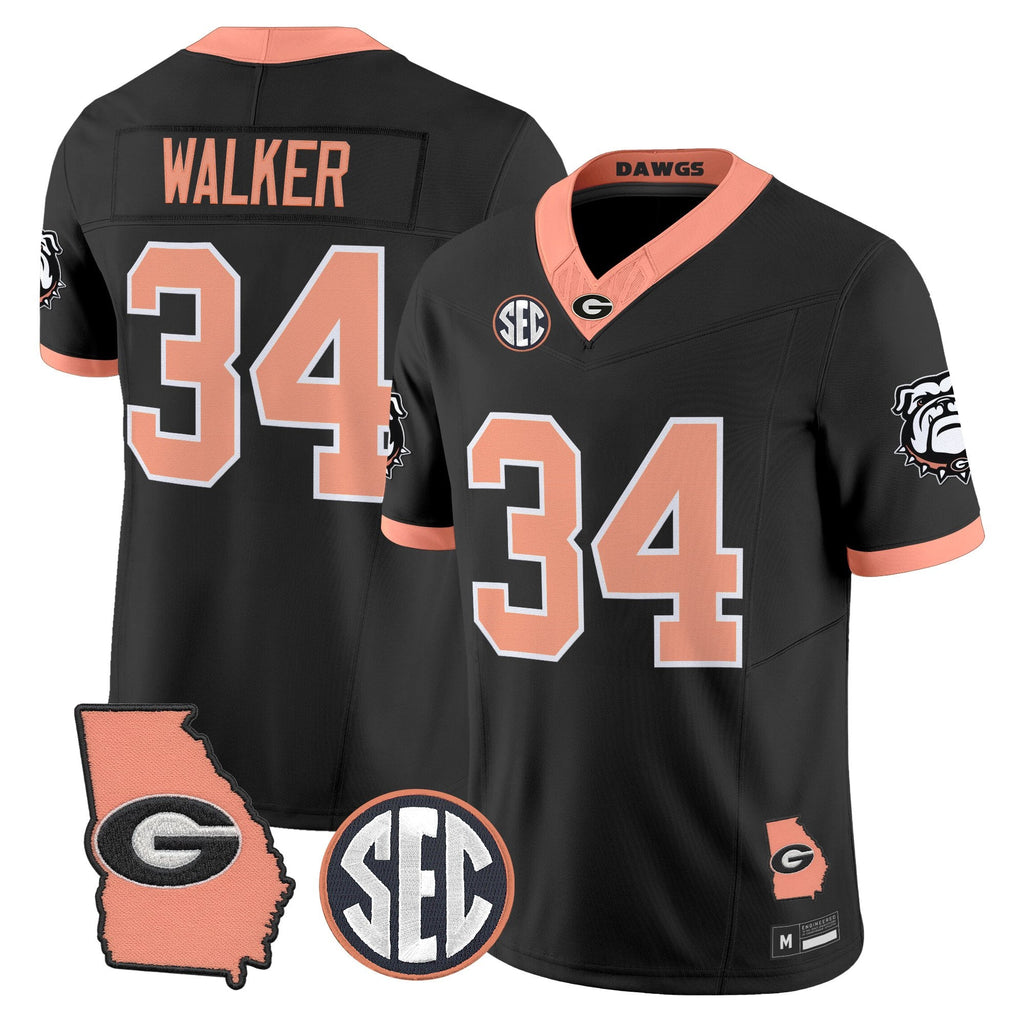 UGA The Big Peach Vapor Limited Jersey - Stitched