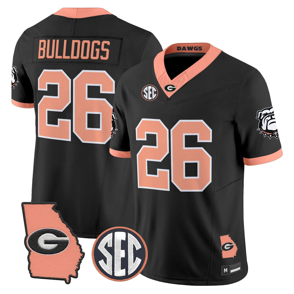 UGA The Big Peach Vapor Limited Jersey - Stitched