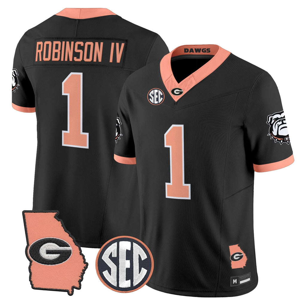 UGA The Big Peach Vapor Limited Jersey - Stitched