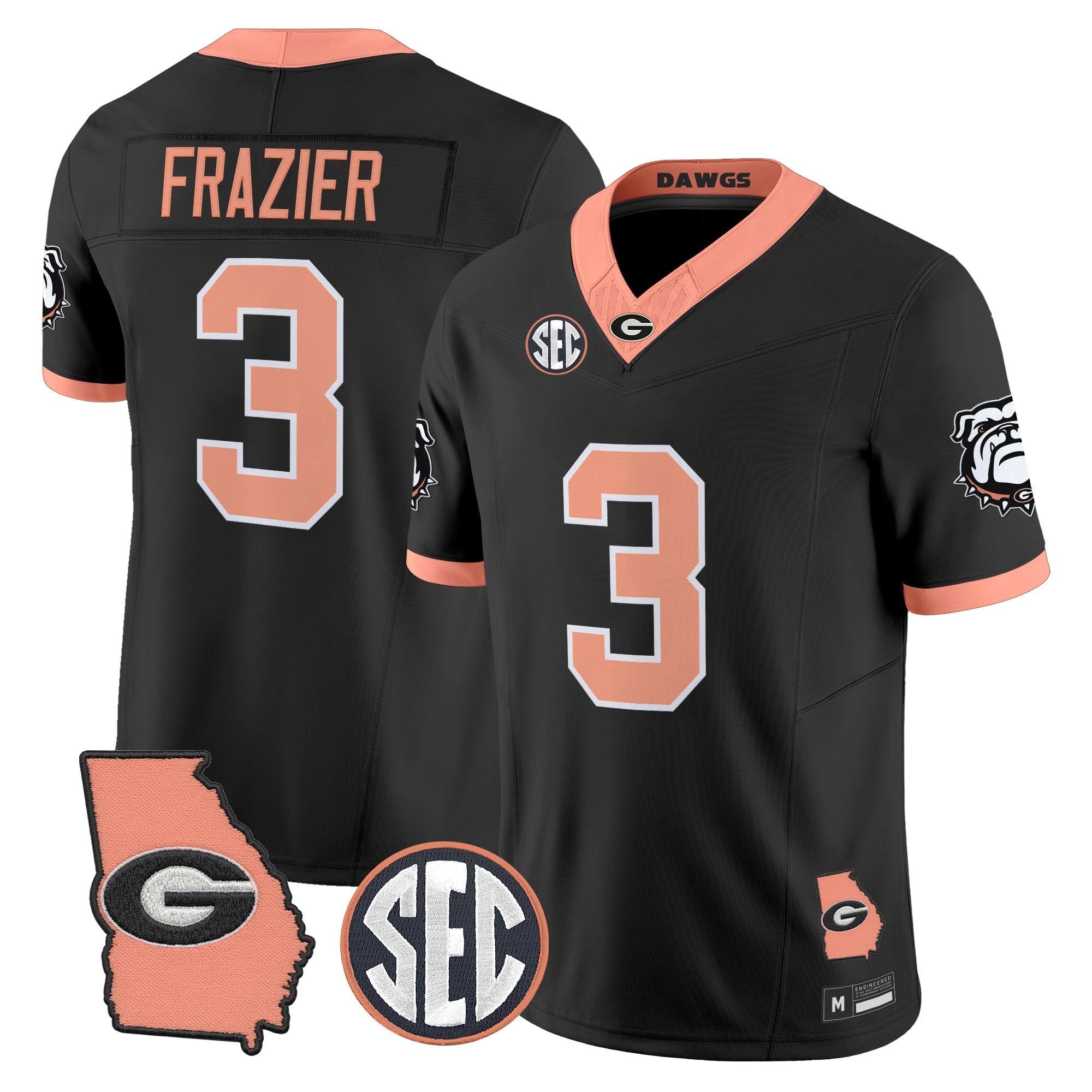 UGA The Big Peach Vapor Limited Jersey - Stitched