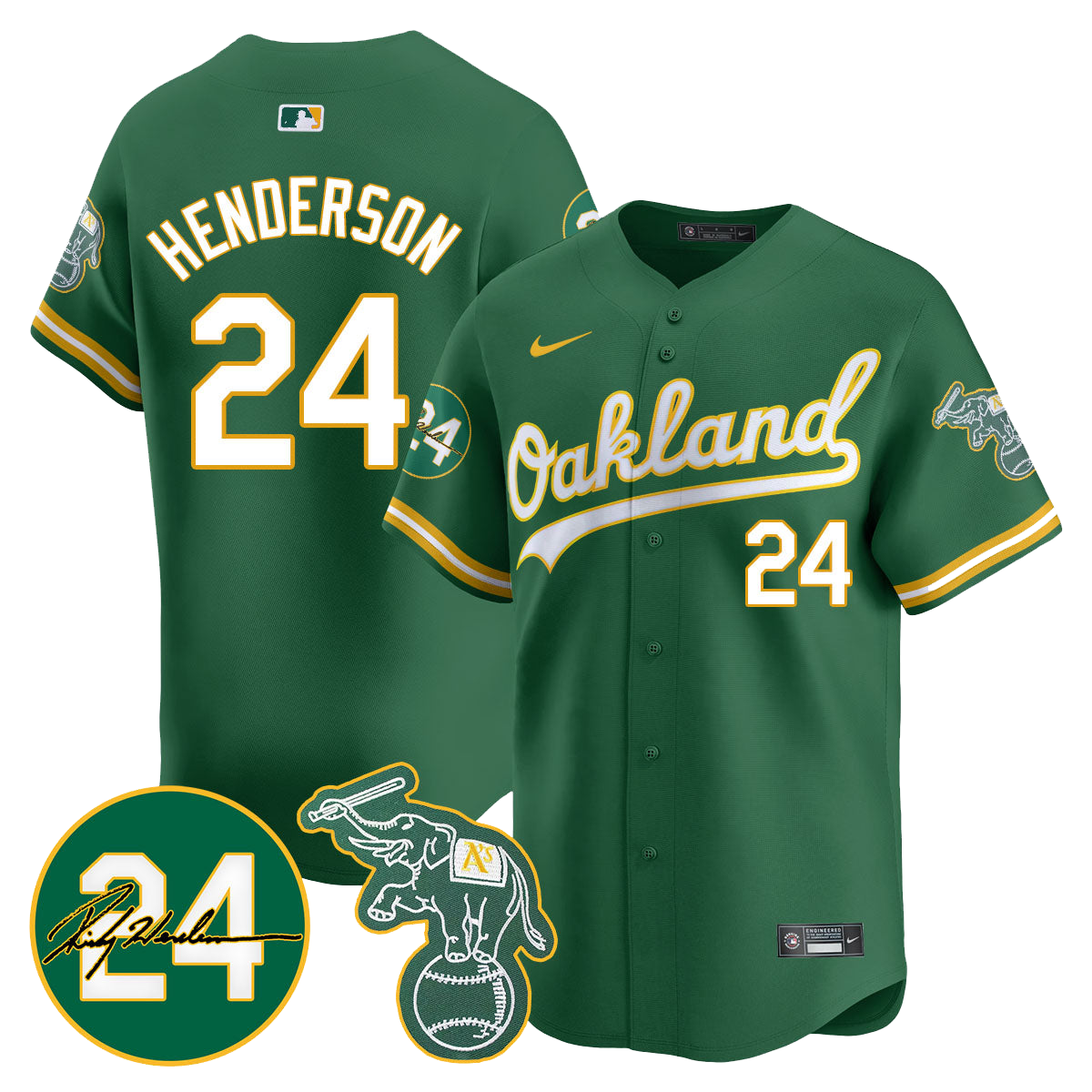 A's - Mariners Ricky Henderson Memorial Jersey