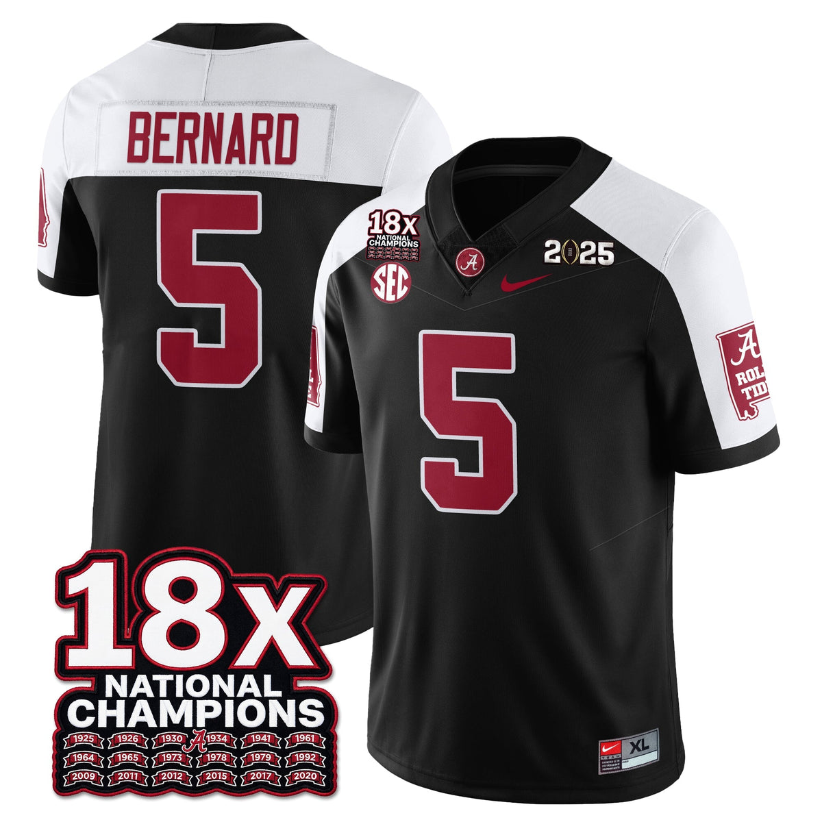 BAMA 18x-Time National Champions Vapor Limited Football Jersey