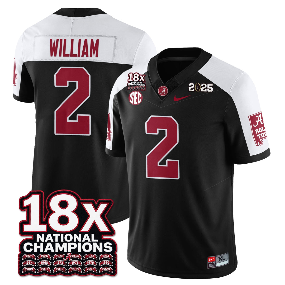 BAMA 18x-Time National Champions Vapor Limited Football Jersey