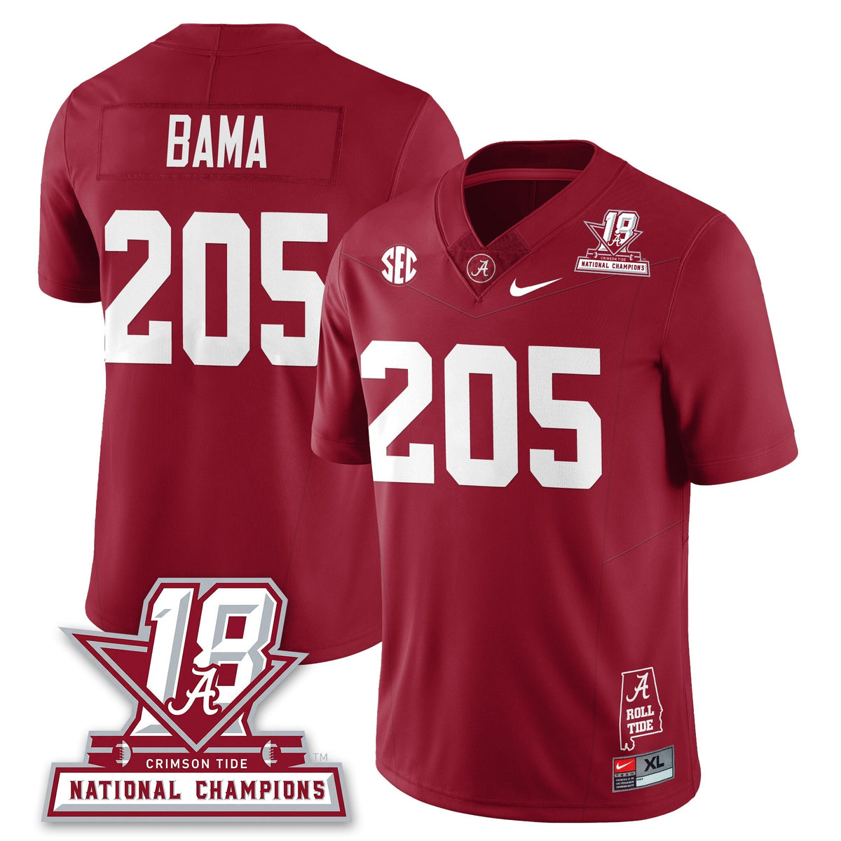 BAMA 18x-Time National Champions Vapor Limited Jersey