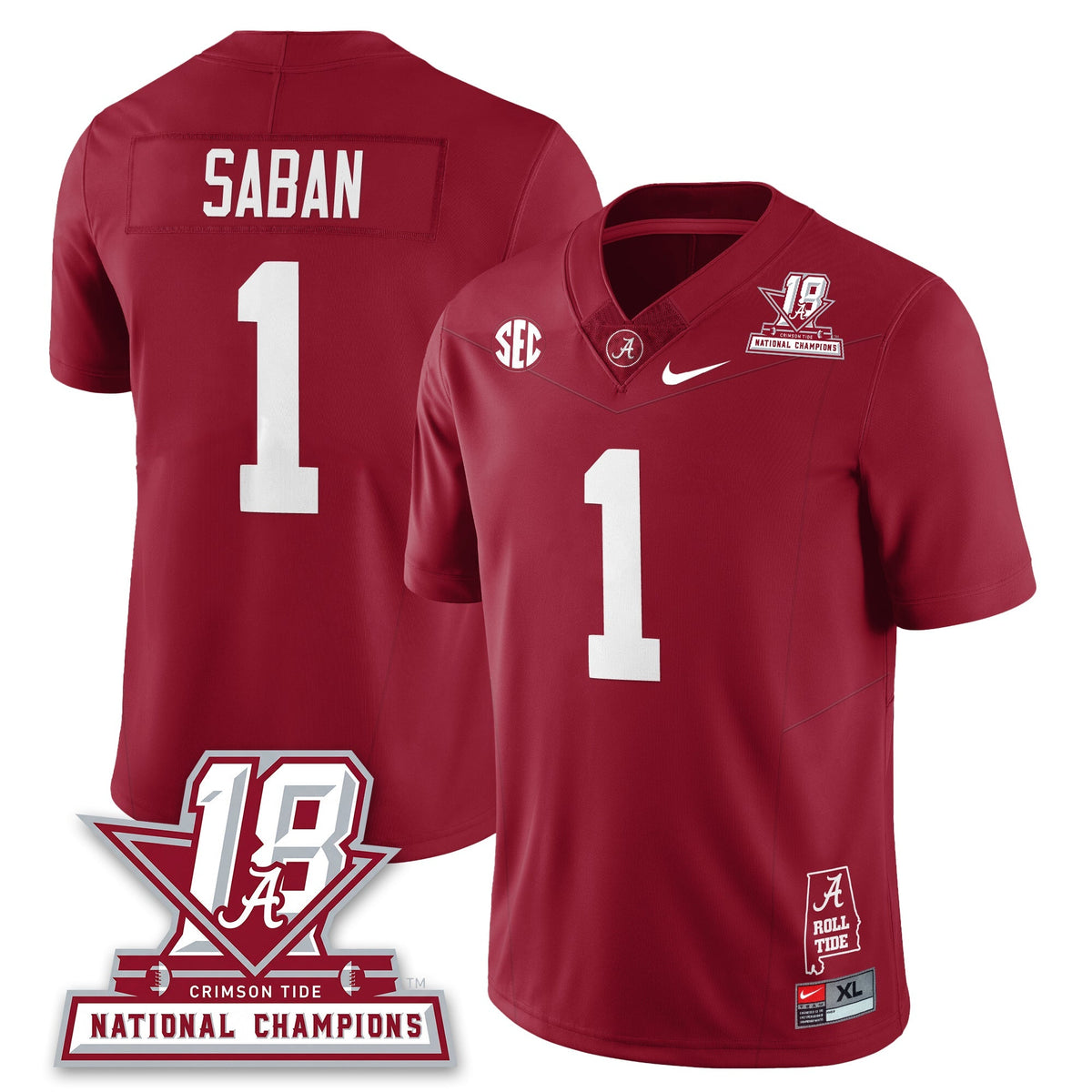 BAMA 18x-Time National Champions Vapor Limited Jersey