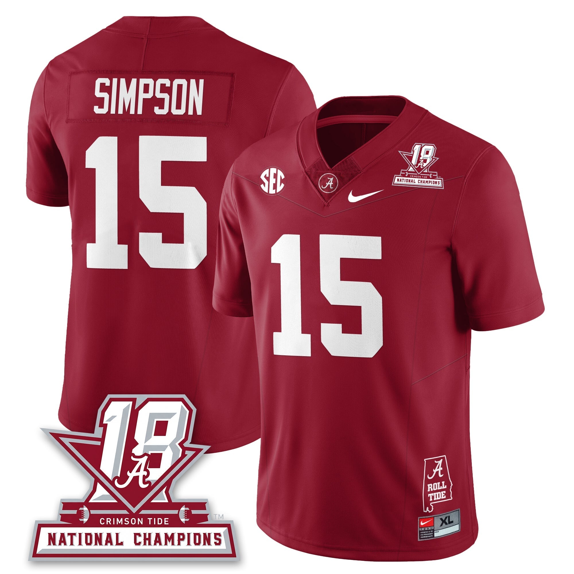 BAMA 18x-Time National Champions Vapor Limited Jersey