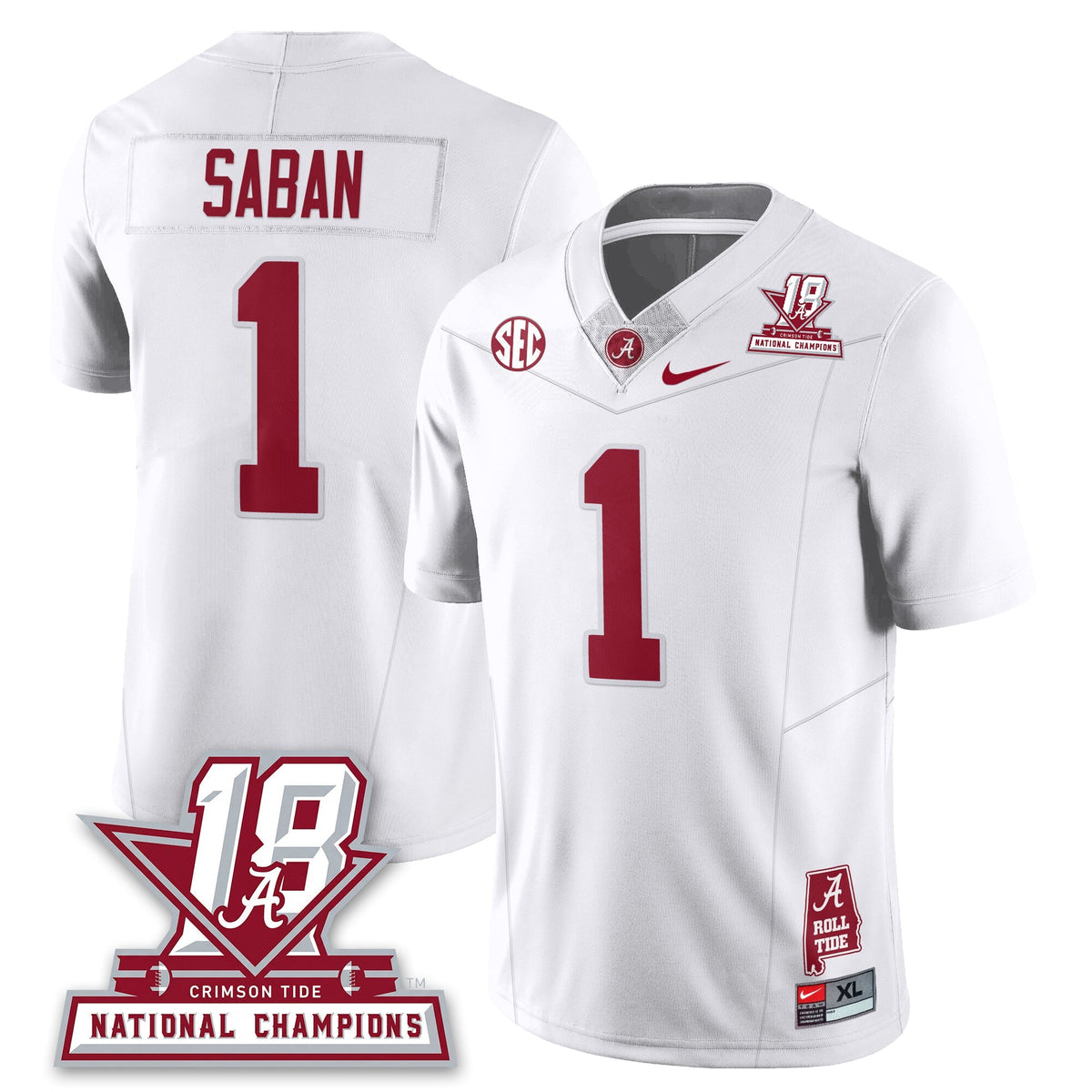 BAMA 18x-Time National Champions Vapor Limited Jersey