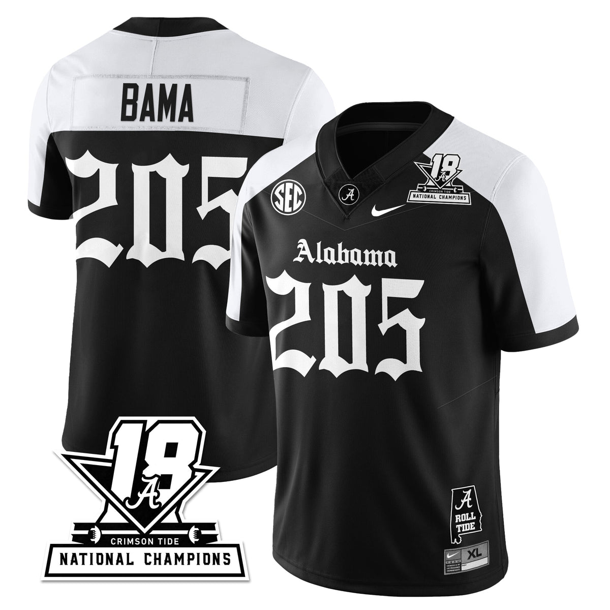BAMA 18x-Time National Champions Gothic Vapor Limited Jersey