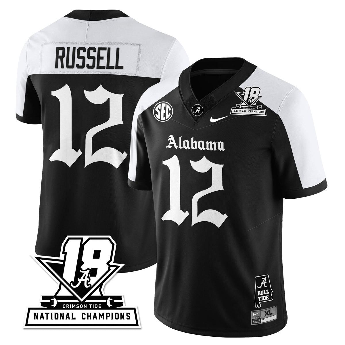 BAMA 18x-Time National Champions Gothic Vapor Limited Jersey