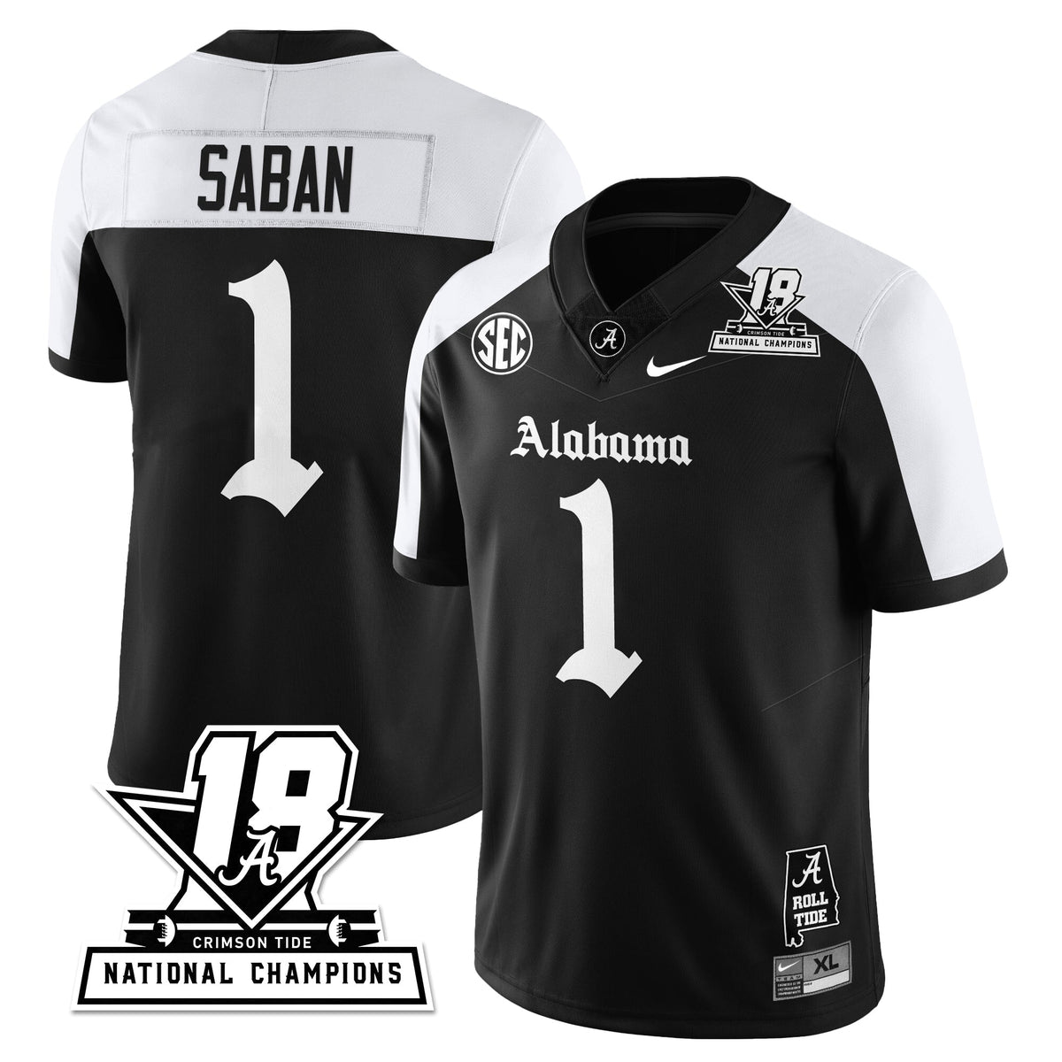 BAMA 18x-Time National Champions Gothic Vapor Limited Jersey