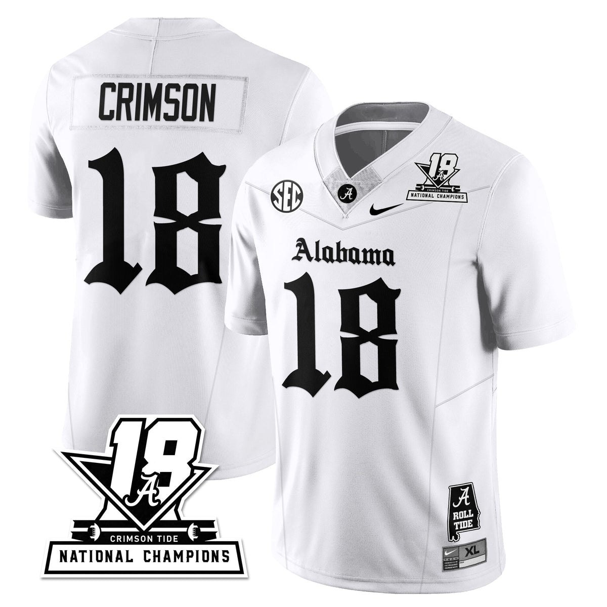 BAMA 18x-Time National Champions Gothic Vapor Limited Jersey