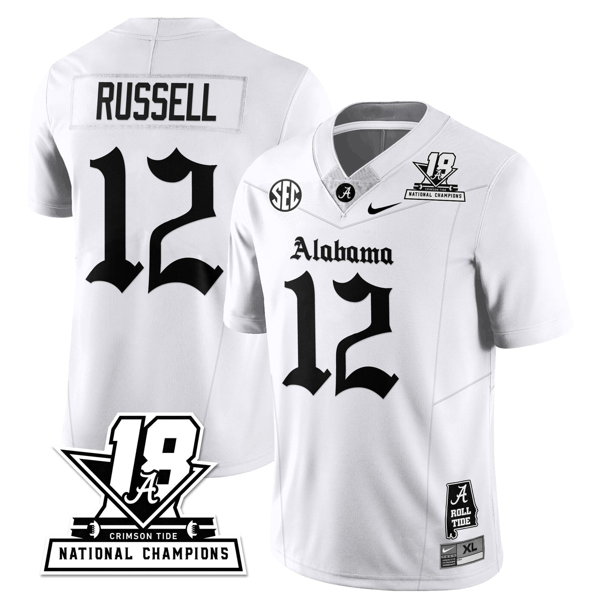 BAMA 18x-Time National Champions Gothic Vapor Limited Jersey