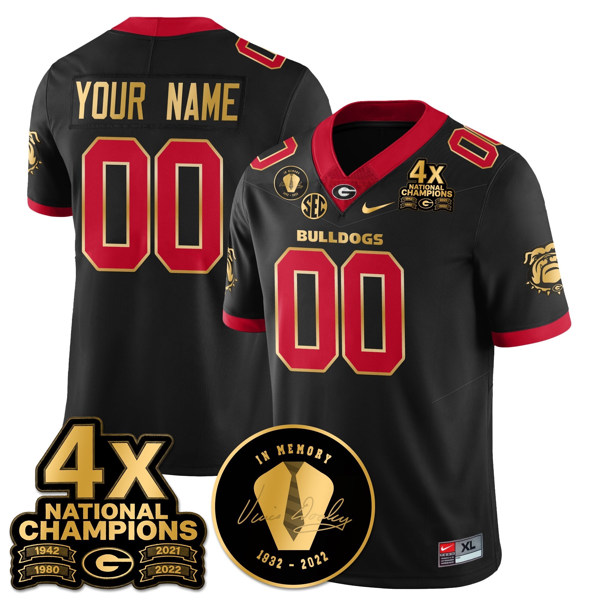 UGA 4x-Time National Champions Vapor Limited Jersey