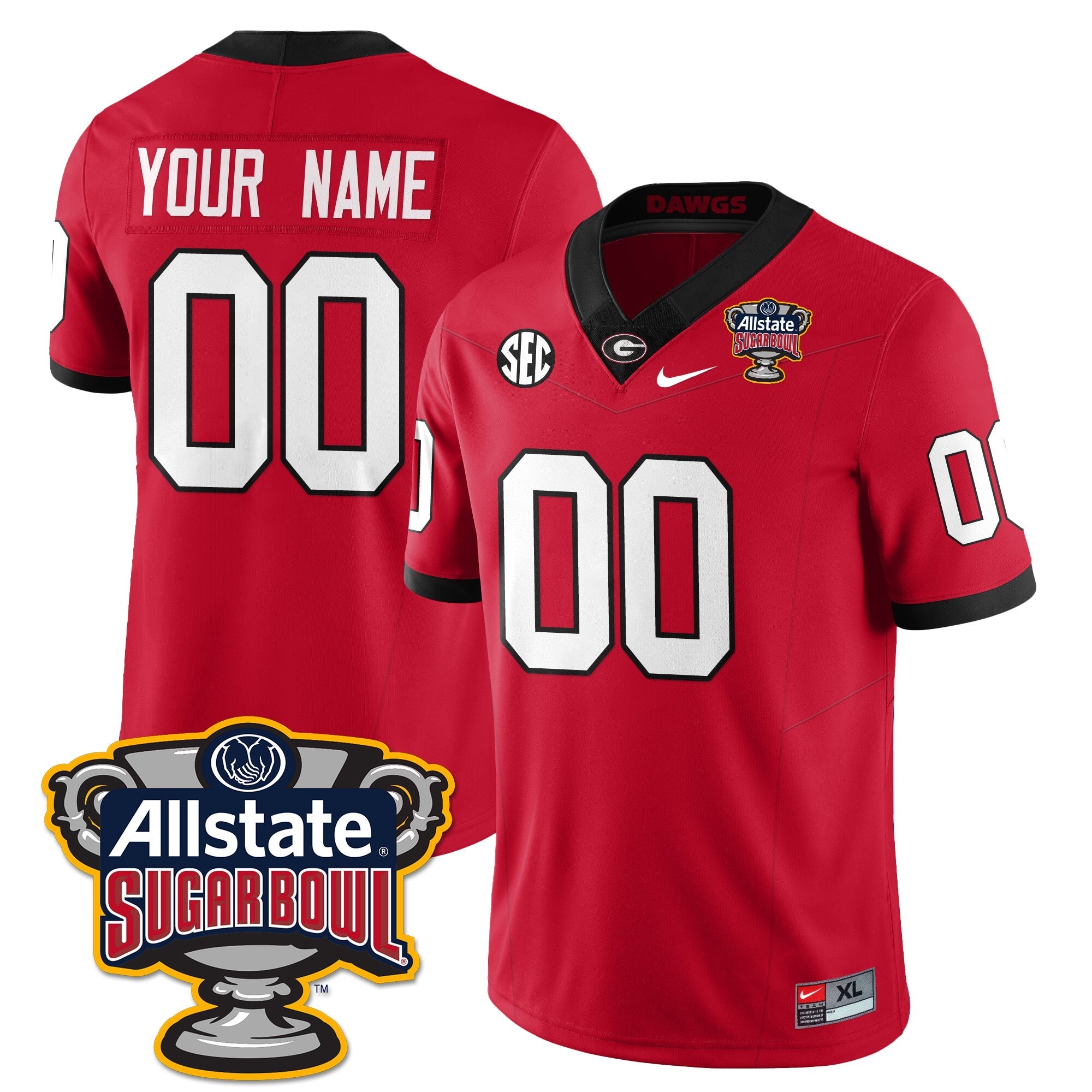 UGA Vapor Limited Football Jersey - Sugar Bowl