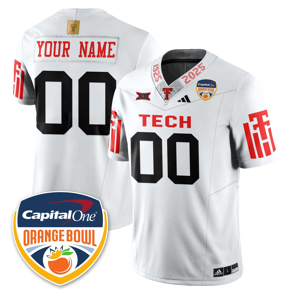 TTU Vapor Limited Football Jersey - Orange Bowl - Stitched