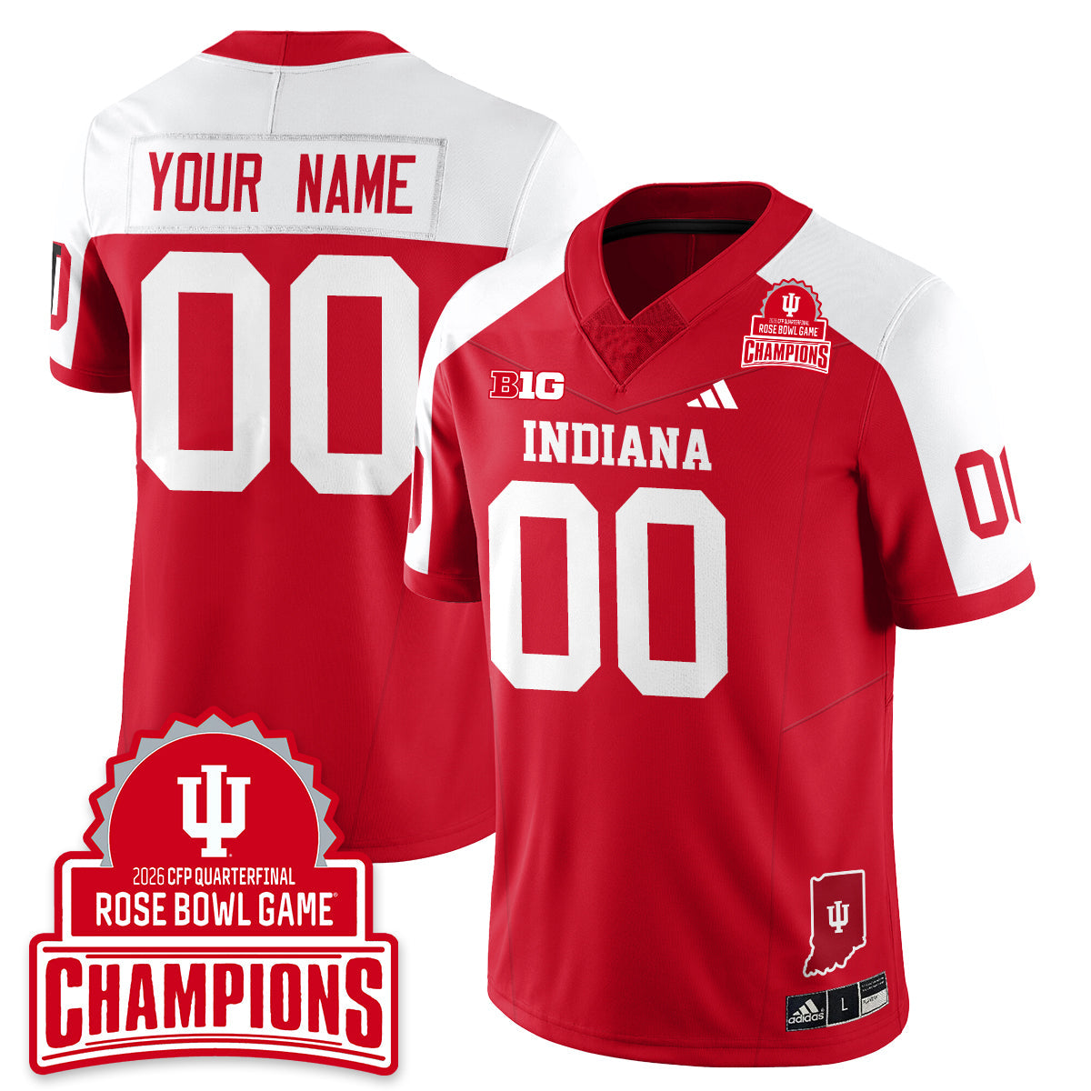 Custom IND Vapor Limited Football Jersey - Rose Bowl Champions