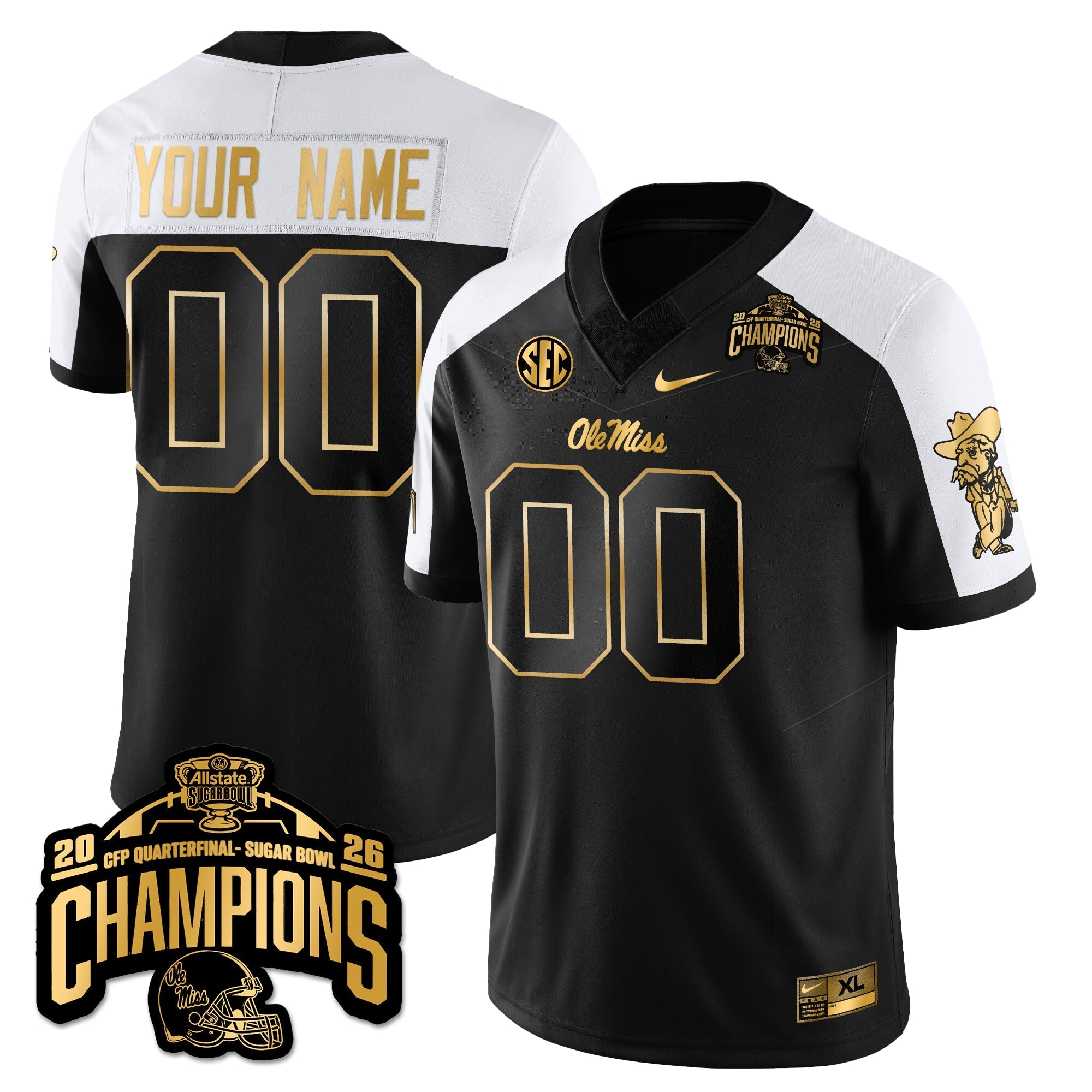 OMB Football Vapor Limited Gold Jersey - Allstate Sugar Bowl Champions