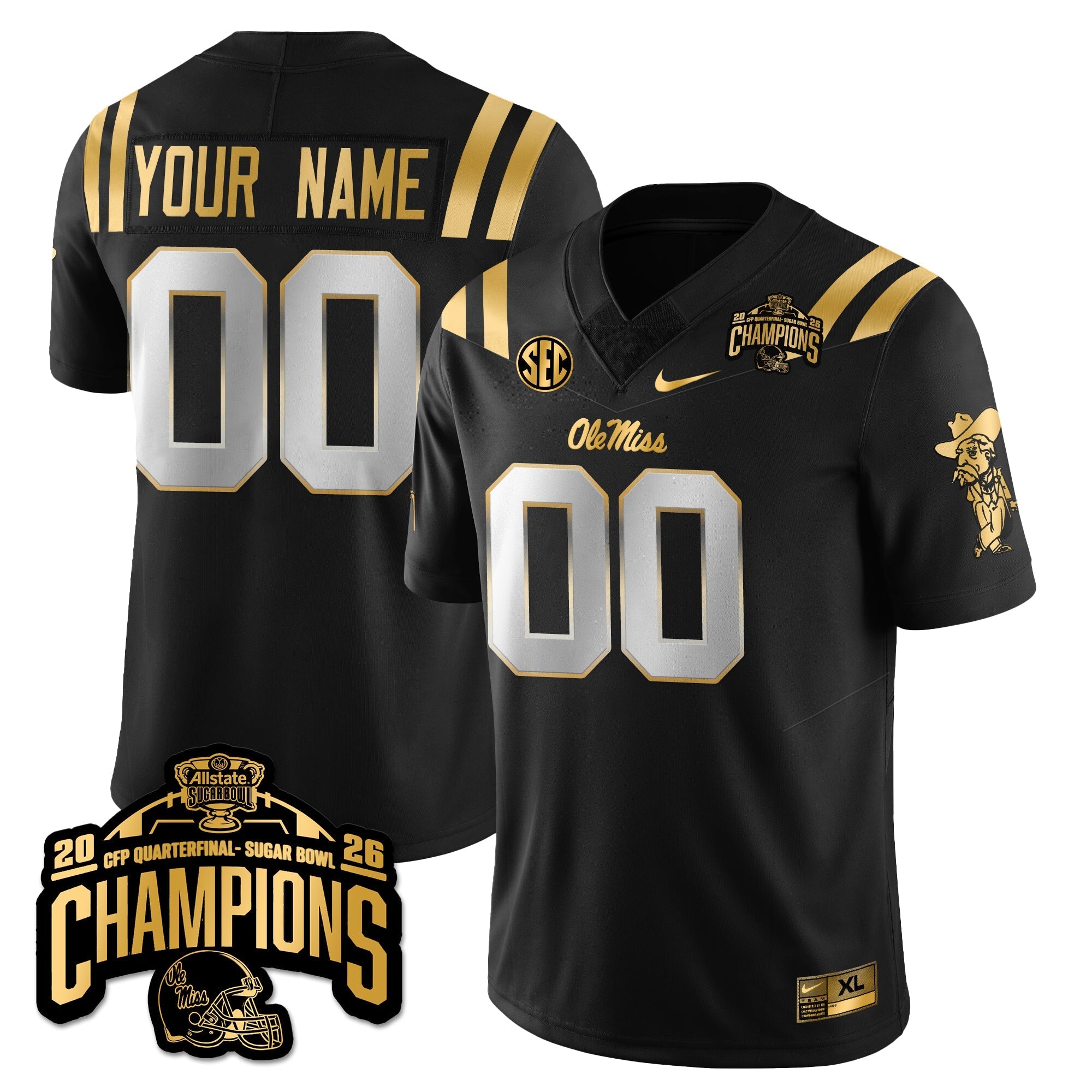 OMB Football Vapor Limited Gold Jersey - Allstate Sugar Bowl Champions