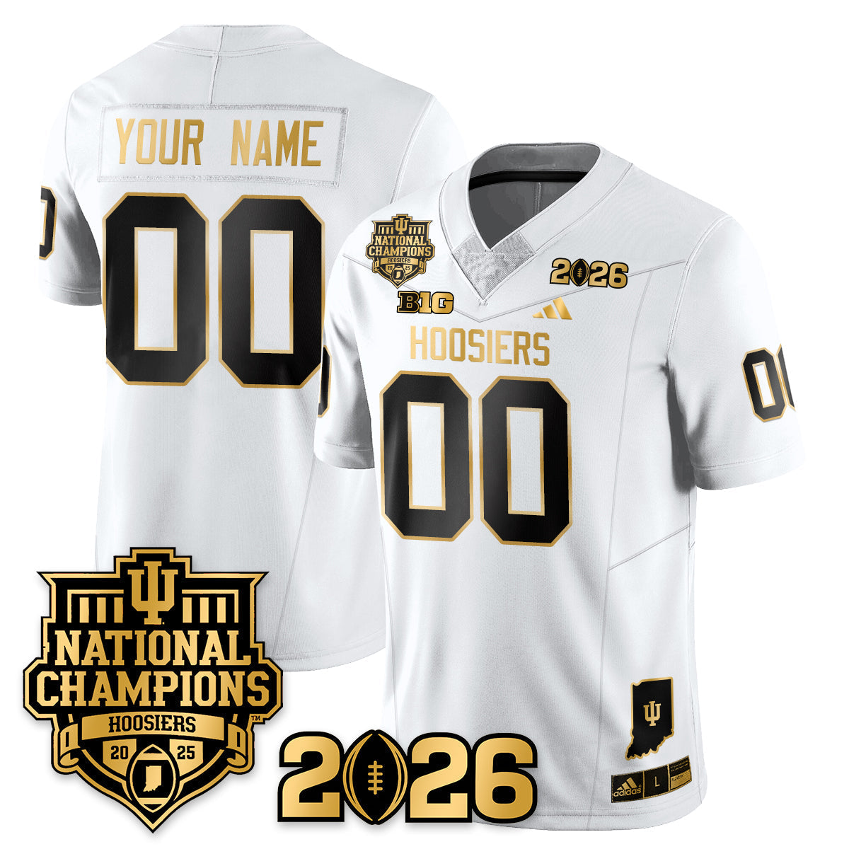 Indiana Hoosiers Vapor Limited Football Gold Jersey - 2025 National Champions