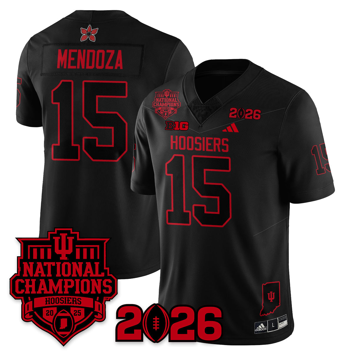 Indiana Hoosiers Stranger Things Vapor Limited Football Jersey - 2025 National Champions