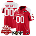 Custom Indiana Hoosiers Vapor Limited Football Jersey V2 - 2025 National Champions