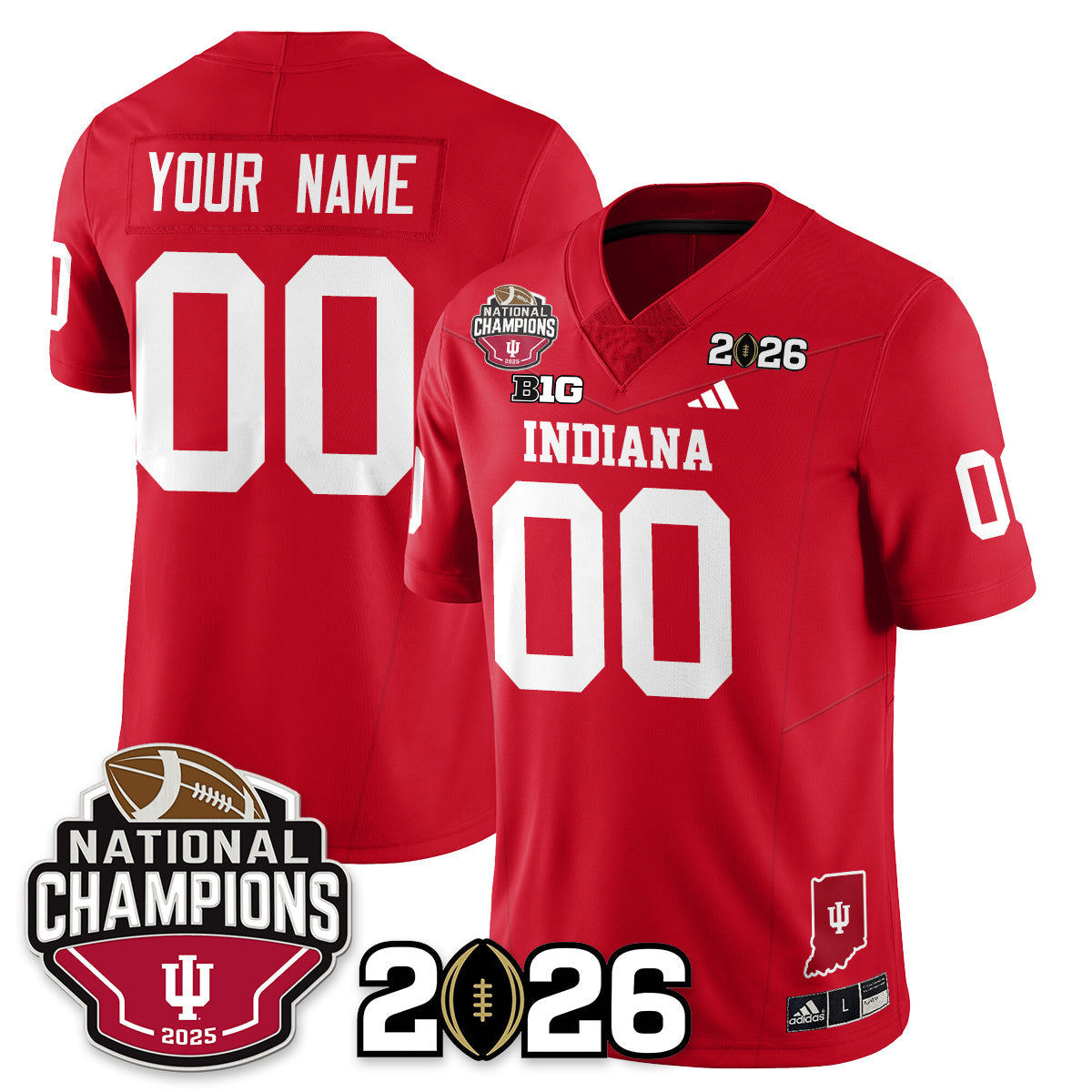 Custom Indiana Hoosiers Vapor Limited Football Jersey V3 - 2025 National Champions