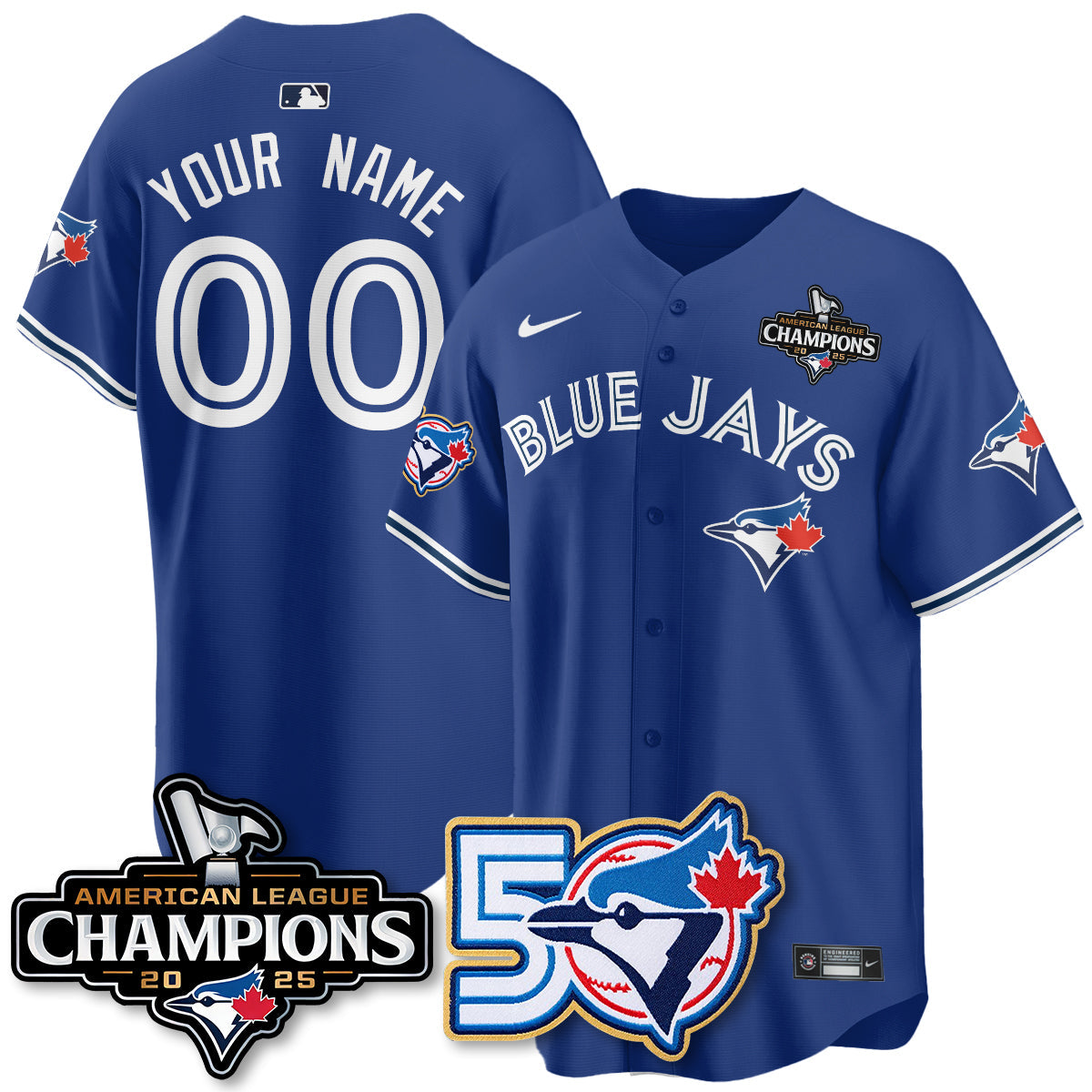 Custom TOR 2025 American League Champions Vapor Limited Jersey - 50th Season - Stitched